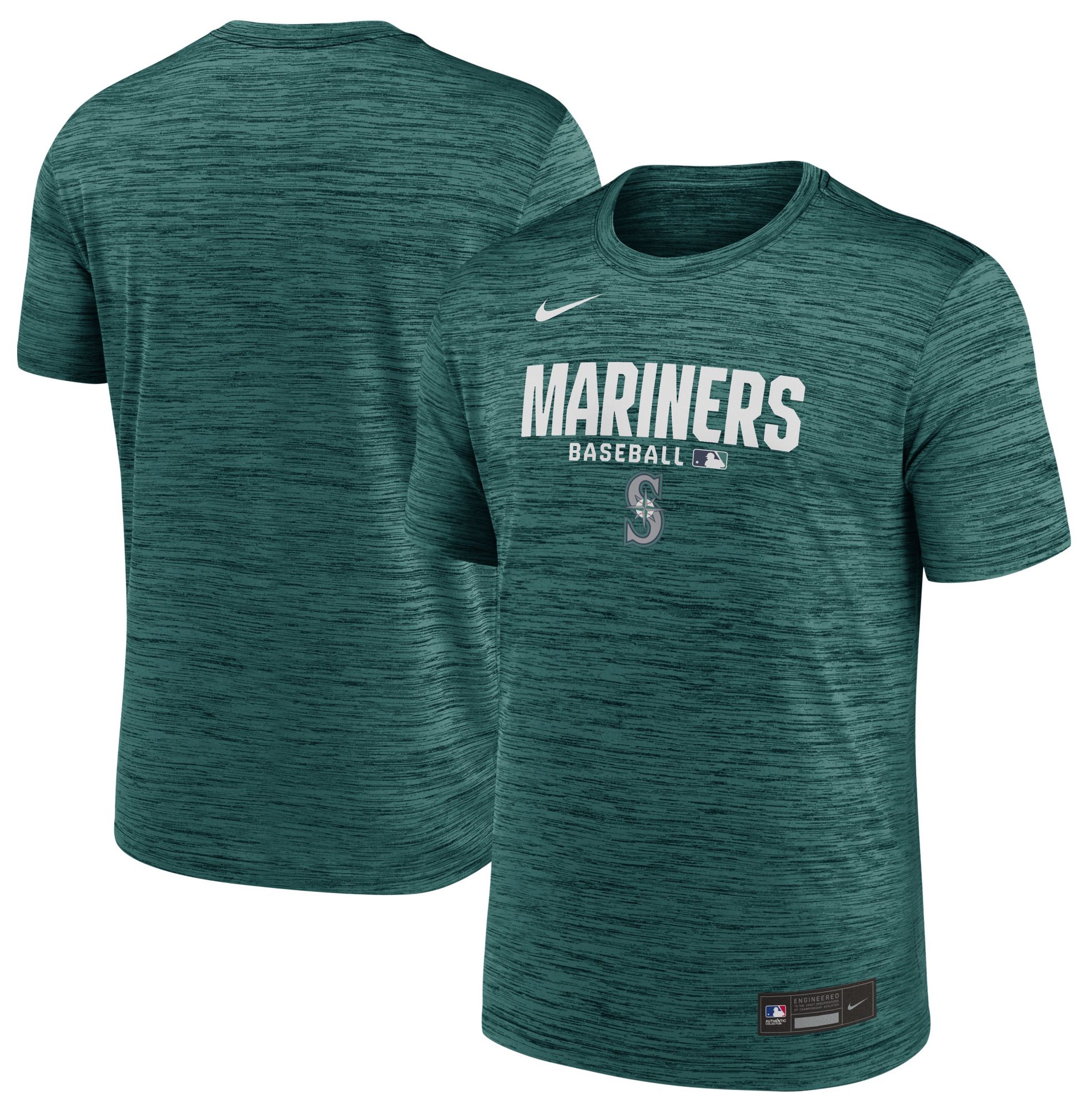 Nike Men's Seattle Mariners Green Authentic Collection Velocity T-Shirt product image