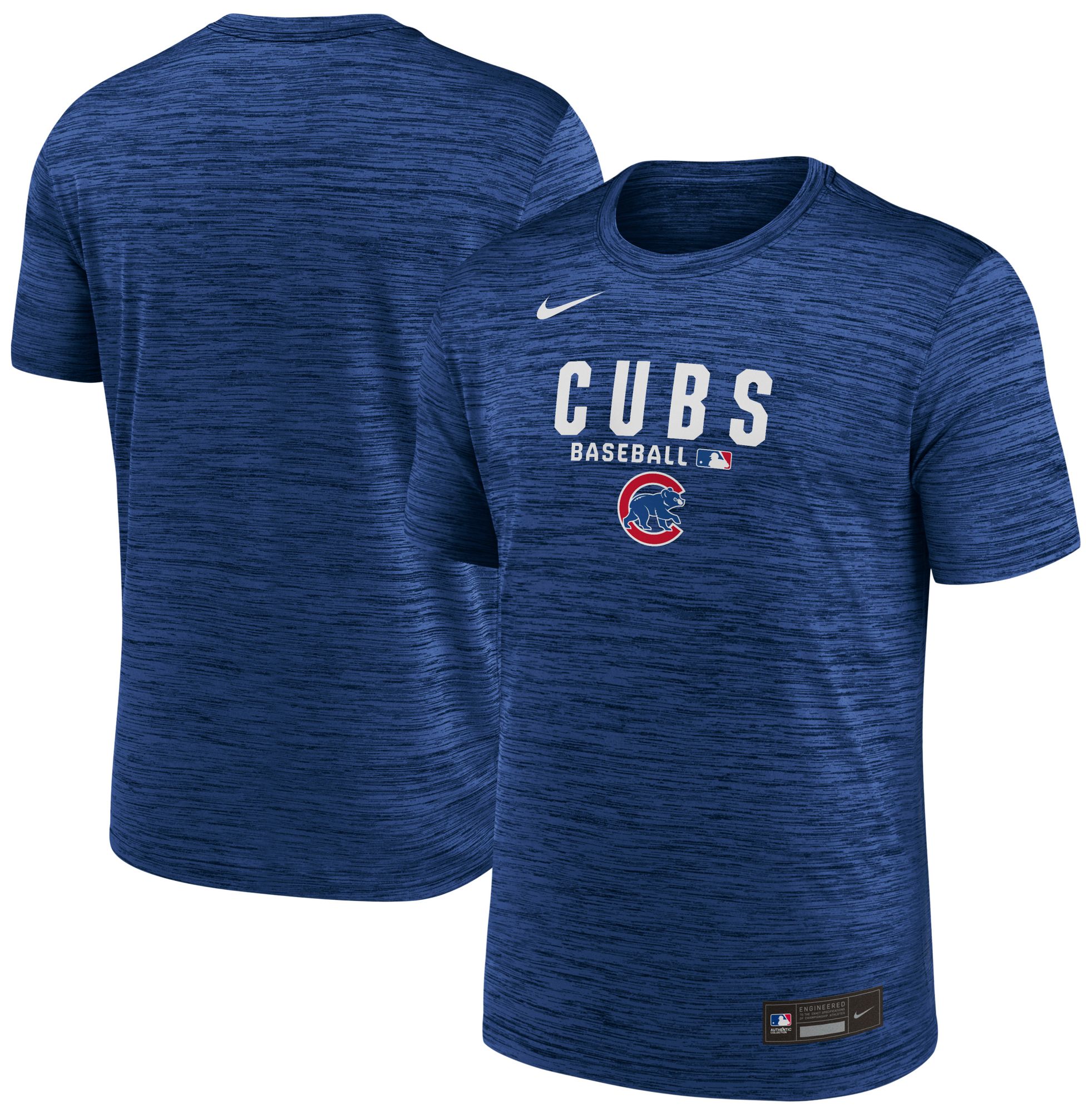 Nike Men's Chicago Cubs Blue Authentic Collection Velocity T-Shirt product image