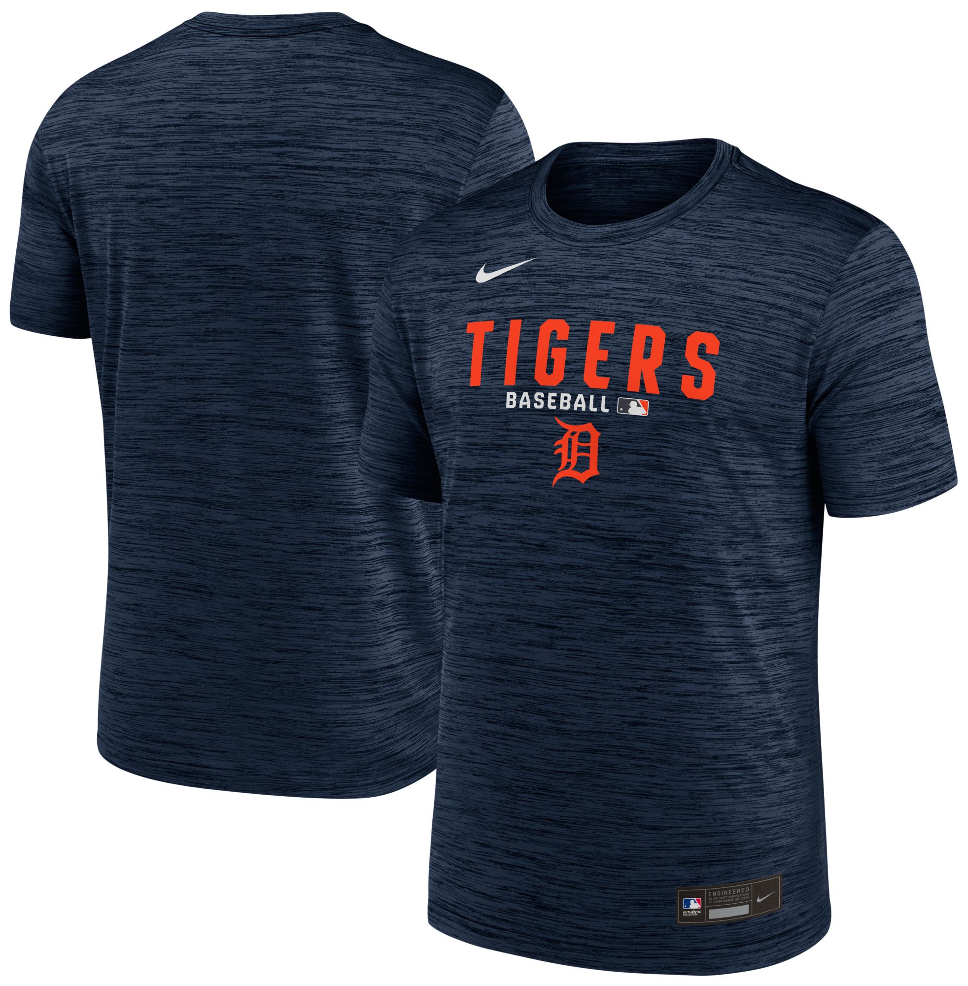 Nike Men's Detroit Tigers Blue Authentic Collection Velocity T-Shirt product image