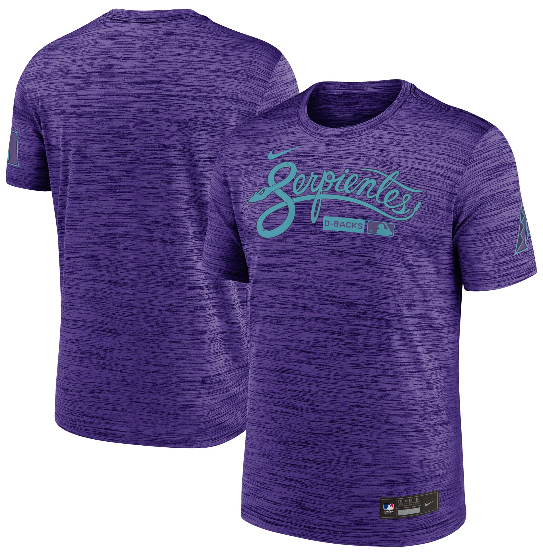 Nike Men's Arizona Diamondbacks Purple Authentic Collection Velocity T-Shirt product image