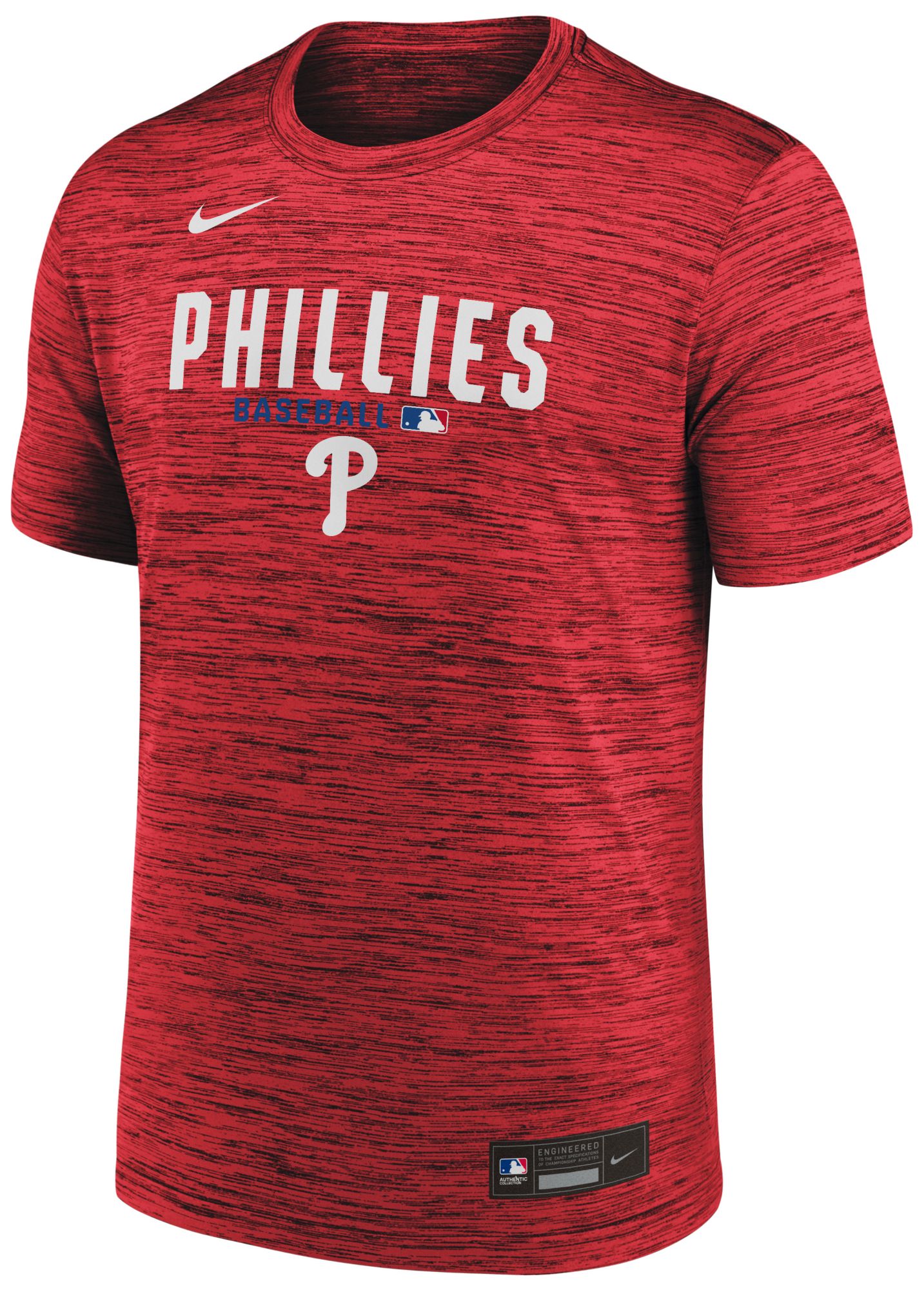 Nike Men's Philadelphia Phillies Red Authentic Collection Velocity T-Shirt product image