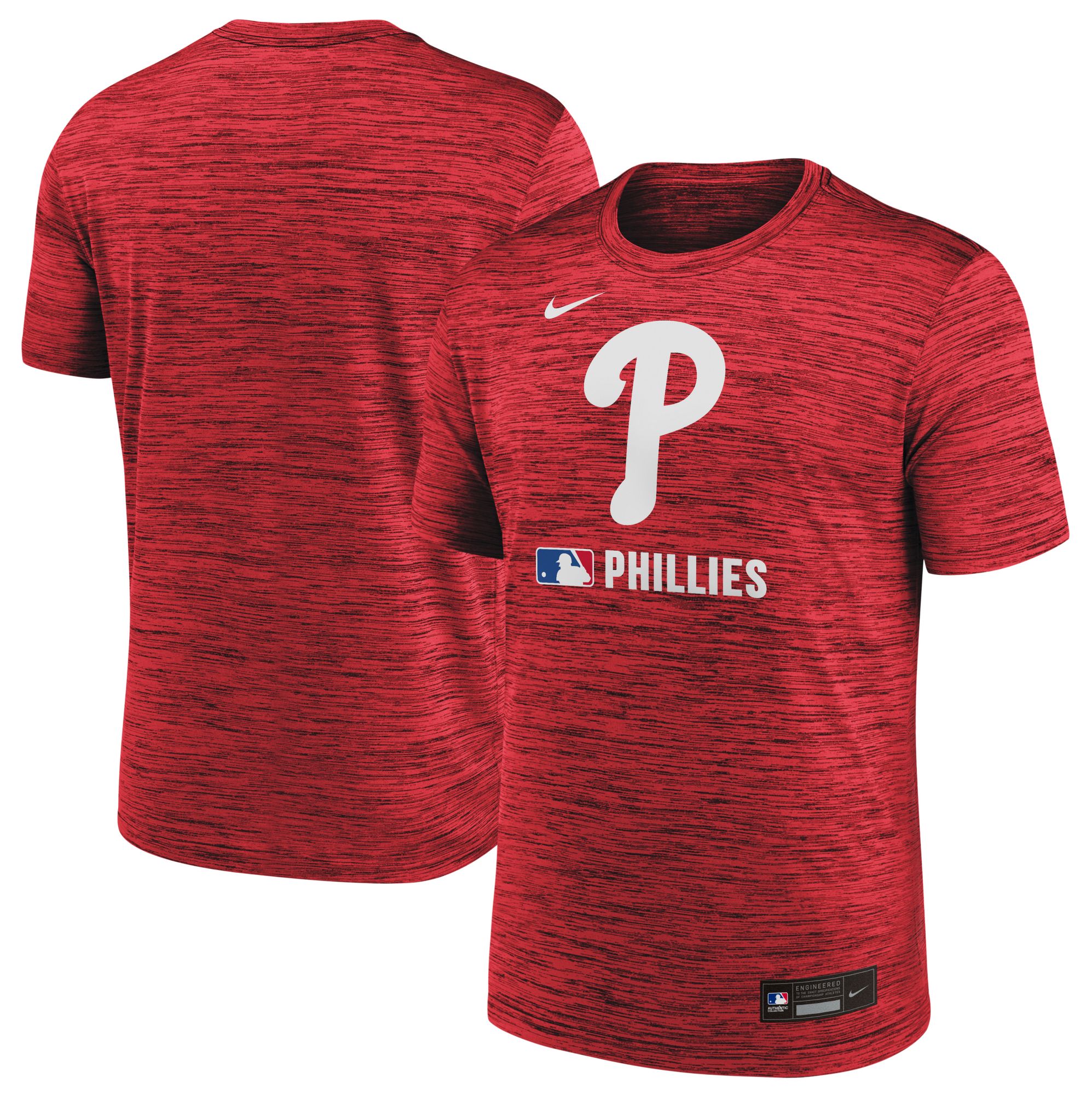 Nike Men's Philadelphia Phillies Red Authentic Collection Velocity T-Shirt product image