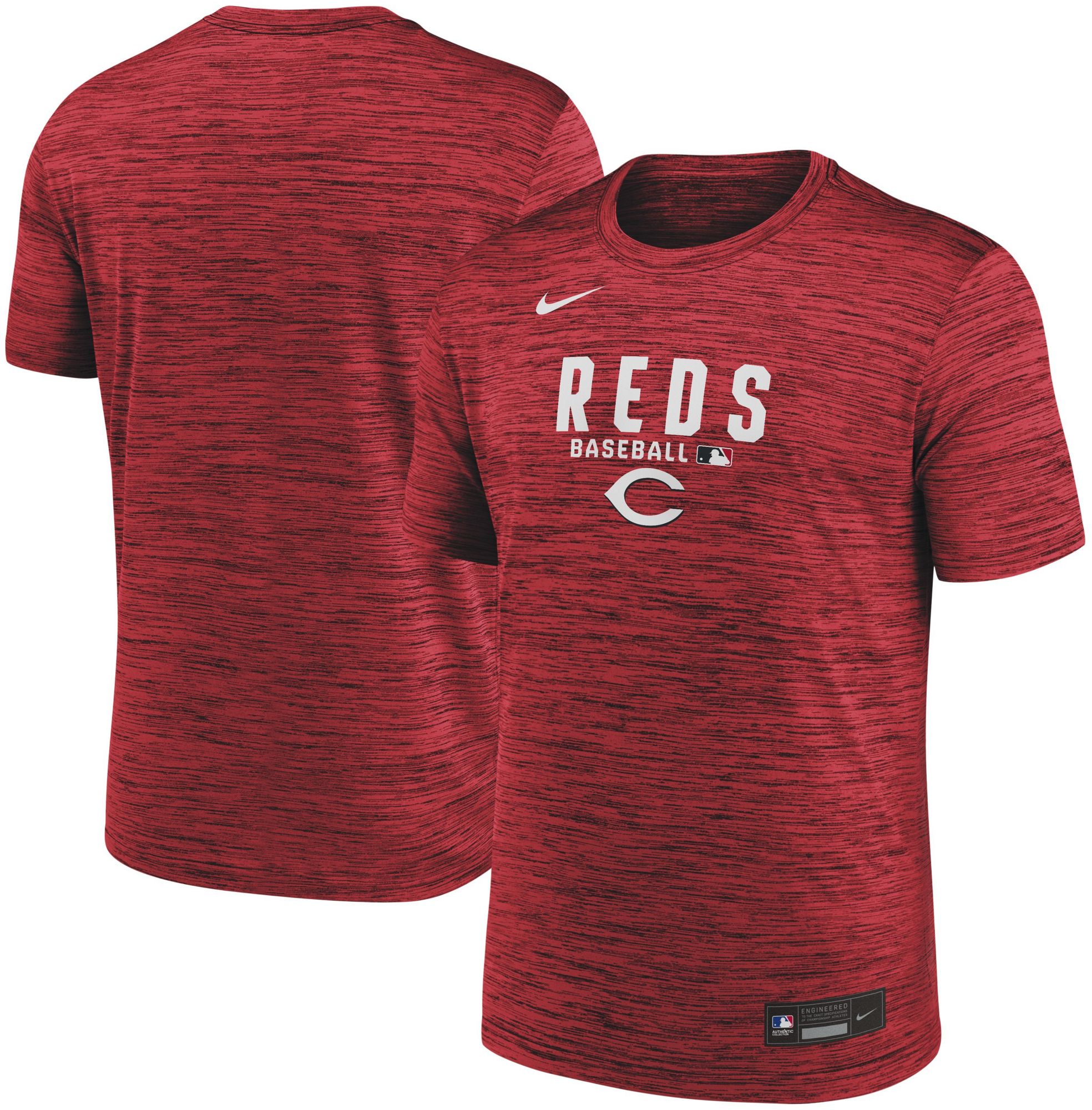 Nike Men's Cincinnati Reds Red Authentic Velocity T-Shirt product image