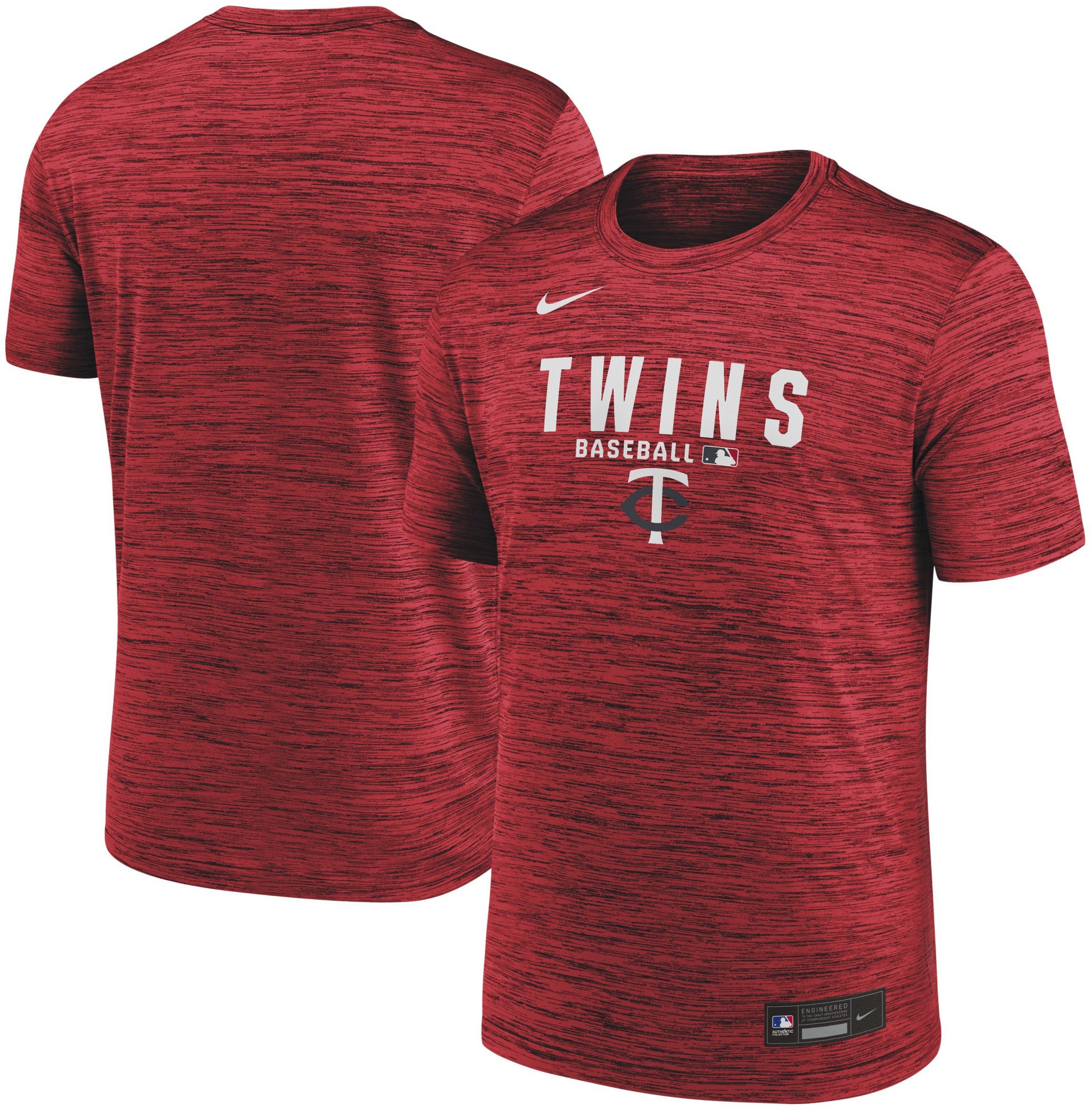 Nike Men's Minnesota Twins Red Authentic Velocity T-Shirt product image