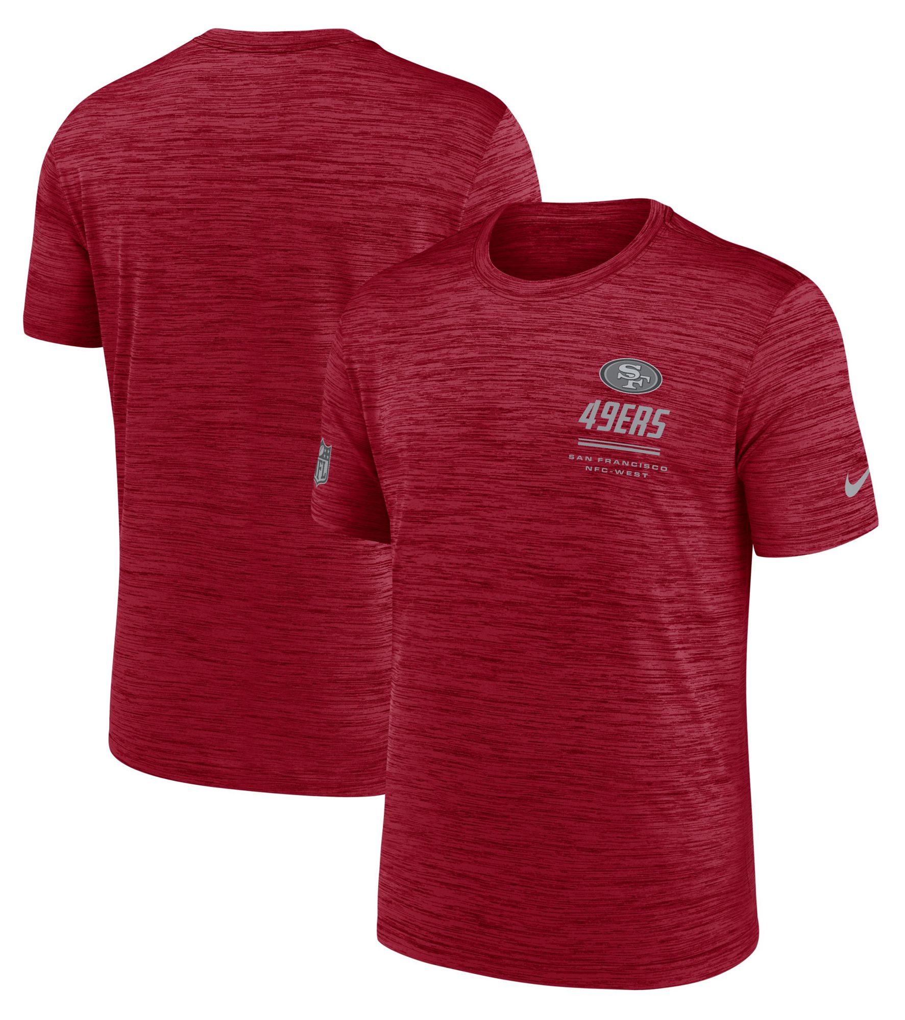 Nike Men's San Francisco 49ers Red Sideline Velocity T-Shirt product image