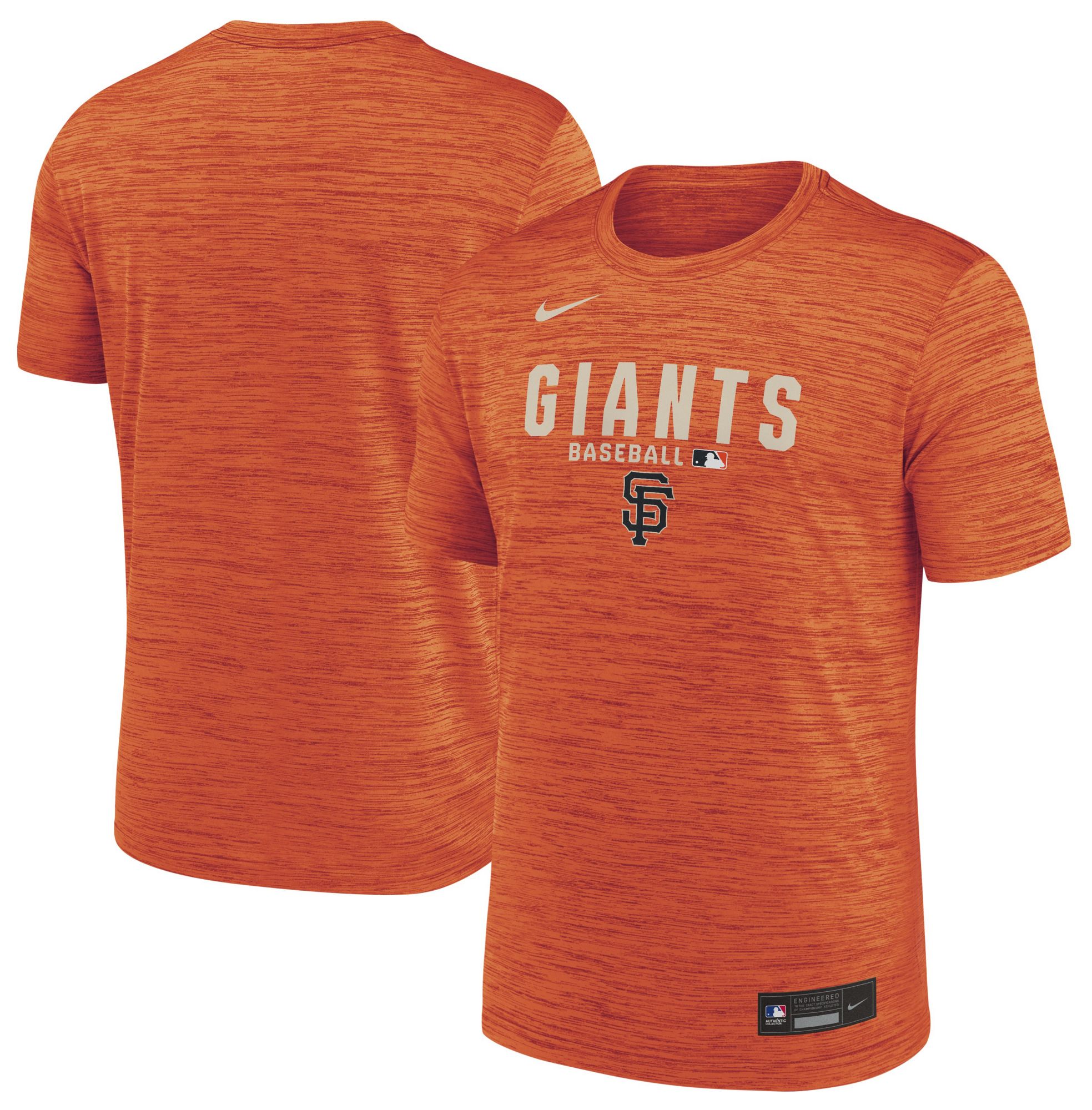 Nike Men's San Francisco Giants Orange Authentic Collection Velocity T-Shirt product image