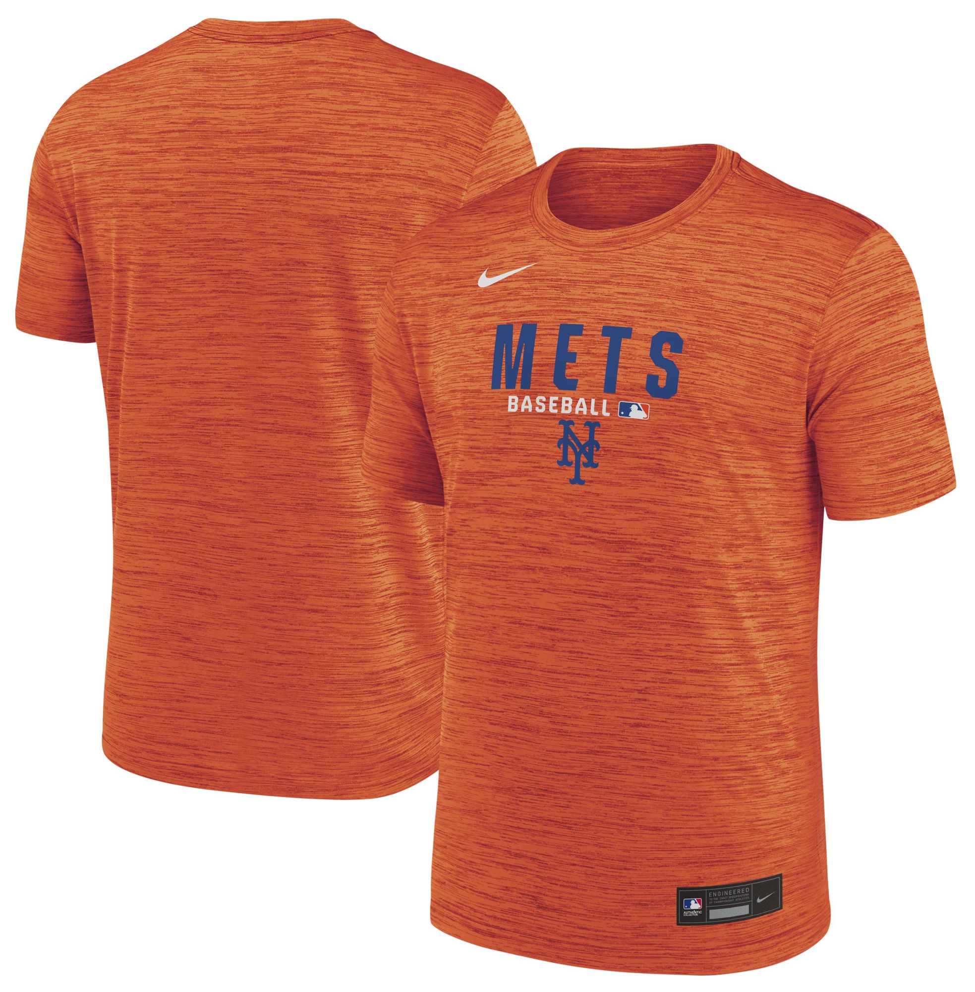 Nike Men's New York Mets Orange Authentic Collection Velocity T-Shirt product image