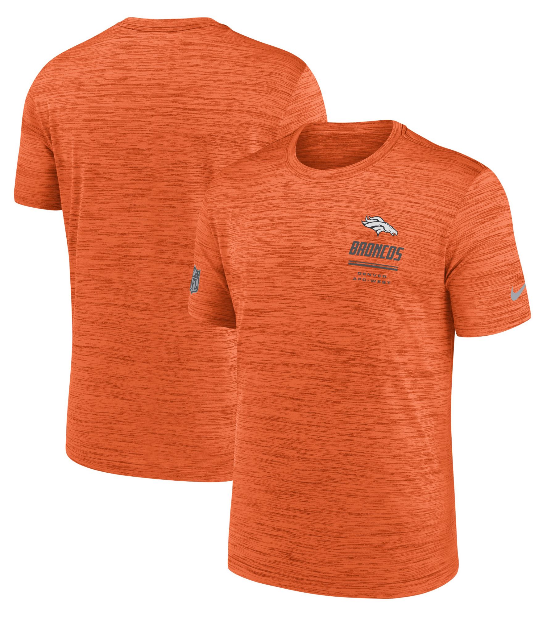 Nike Men's Denver Broncos Brilliant Orange Sideline Velocity T-Shirt product image