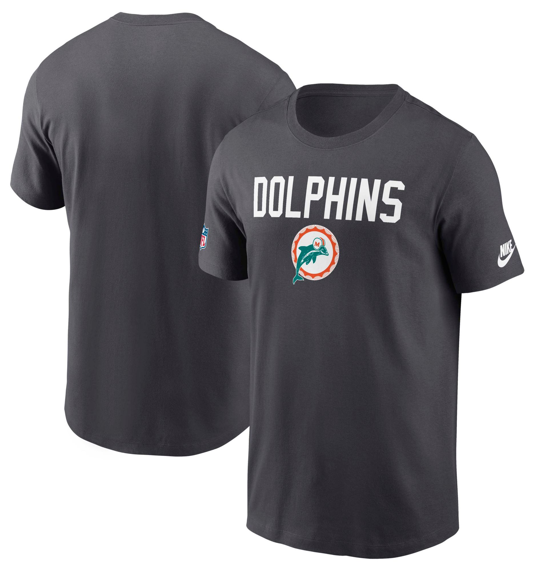 Nike Men's Miami Dolphins Anthracite Dri-FIT Logo T-Shirt product image