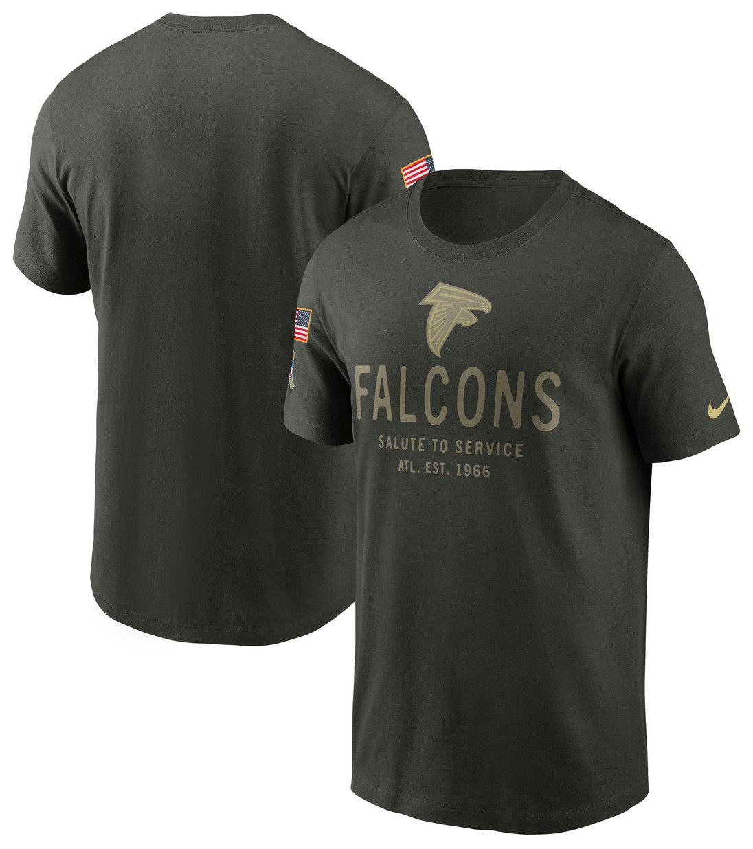 Nike Men's Atlanta Falcons Salute To Service 2025 Sequoia Dri-FIT T-Shirt product image