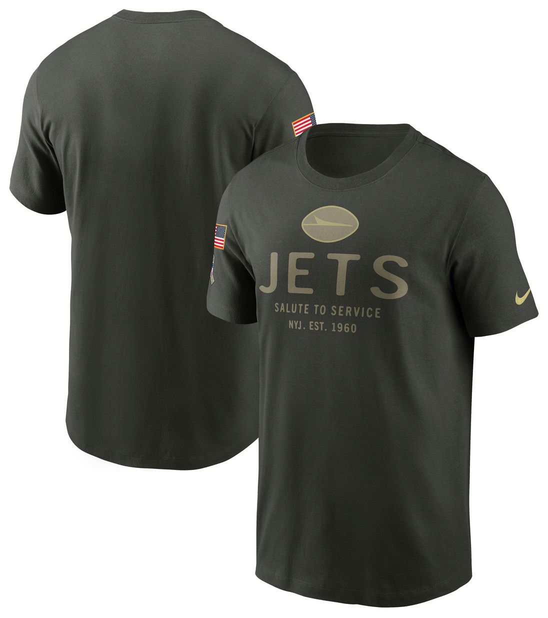 Nike Men's New York Jets Salute To Service 2025 Sequoia Dri-FIT T-Shirt product image