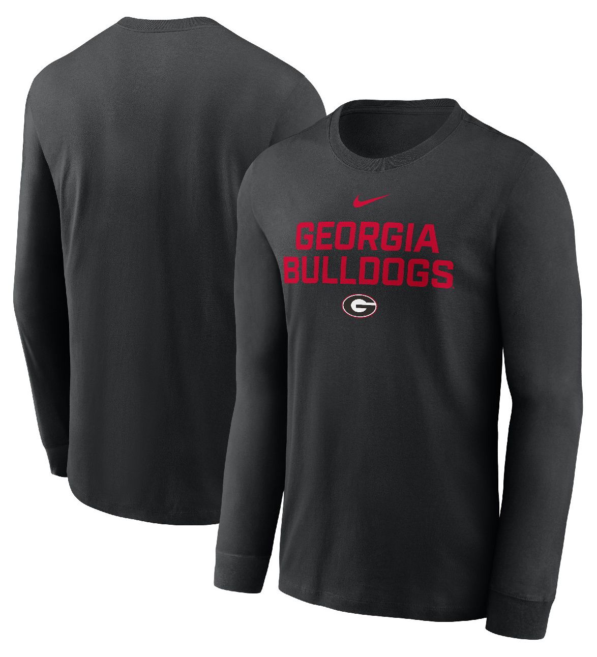 Nike Men's Georgia Bulldogs Team Issued Dri-FIT Black Long Sleeve T-Shirt product image