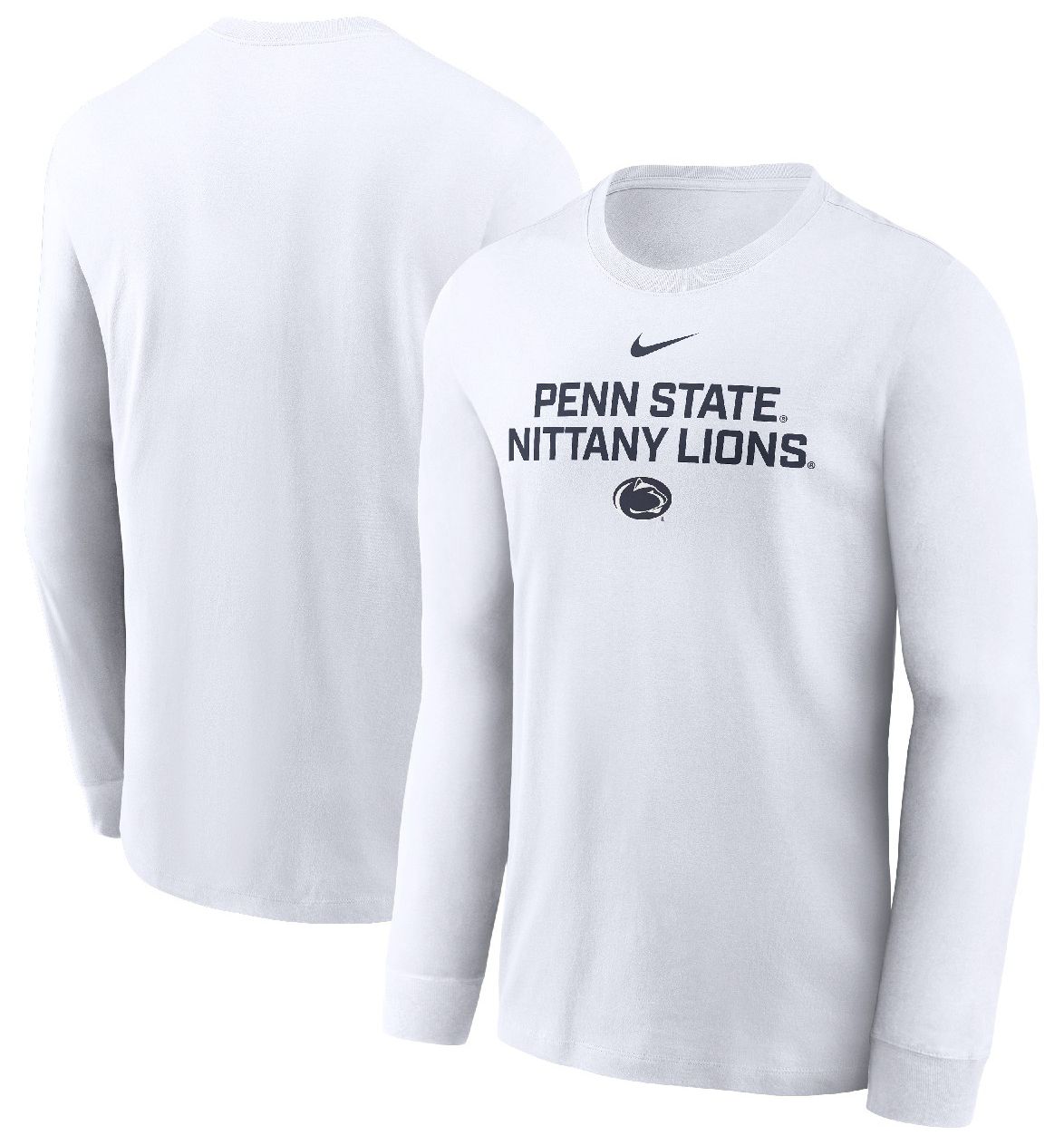 Nike Men's Penn State Nittany Lions Team Issued Dri-FIT White Long Sleeve T-Shirt product image