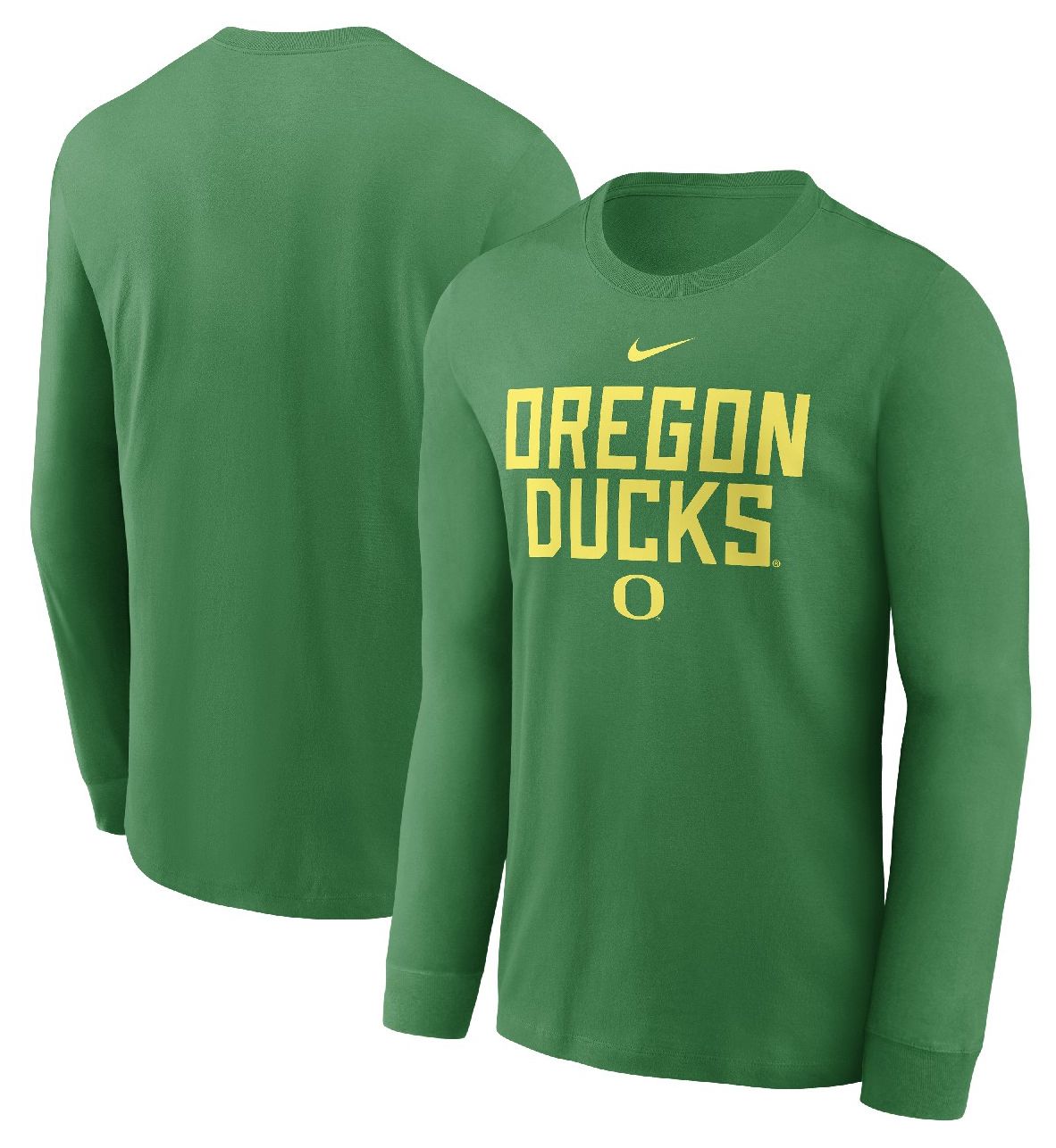 Nike Men's Oregon Ducks Team Issued Dri-FIT Green Long Sleeve T-Shirt product image