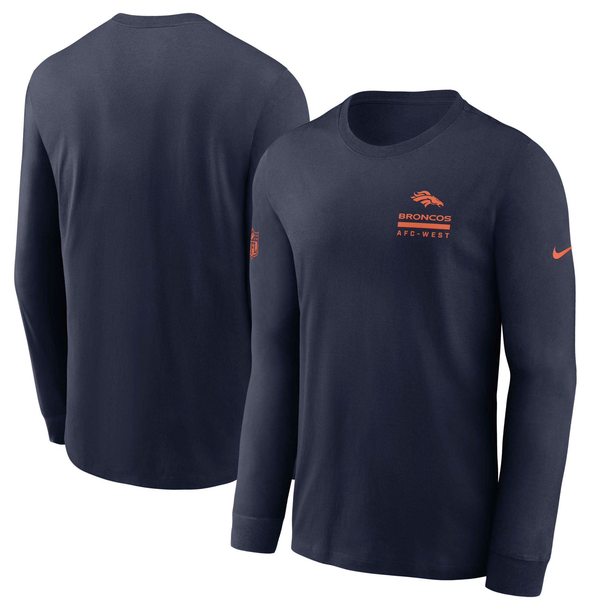Nike Men's Denver Broncos College Navy Team Issued Long Sleeve T-Shirt product image