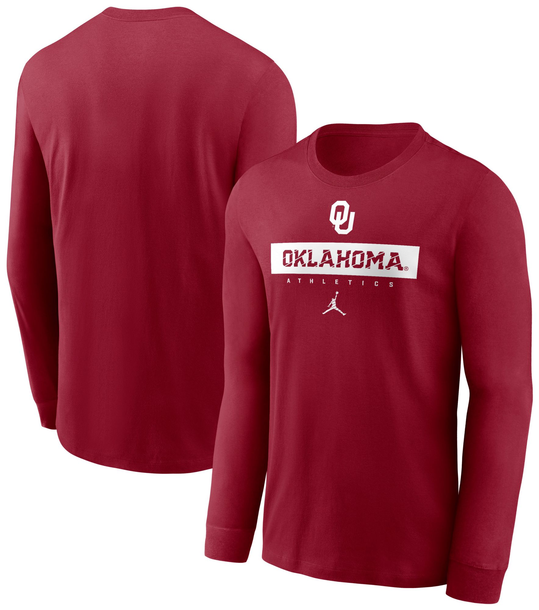 Nike Men's Oklahoma Sooners Crimson Dri-FIT Athletic Logo Long Sleeve T-Shirt product image