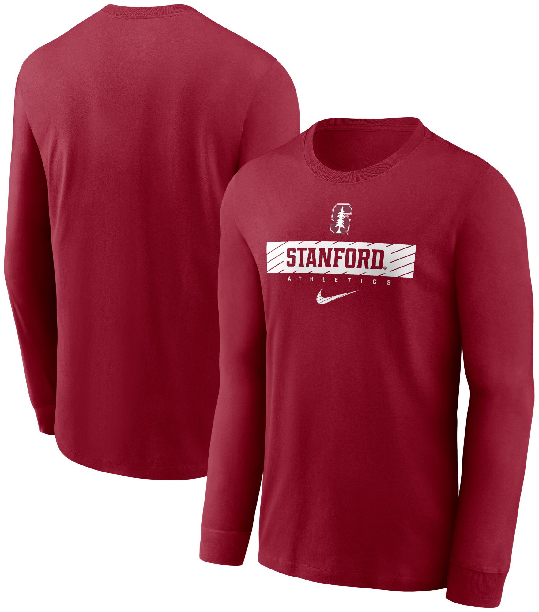 Nike Men's Stanford Cardinal Cardinal Dri-FIT Athletic Logo Long Sleeve T-Shirt product image