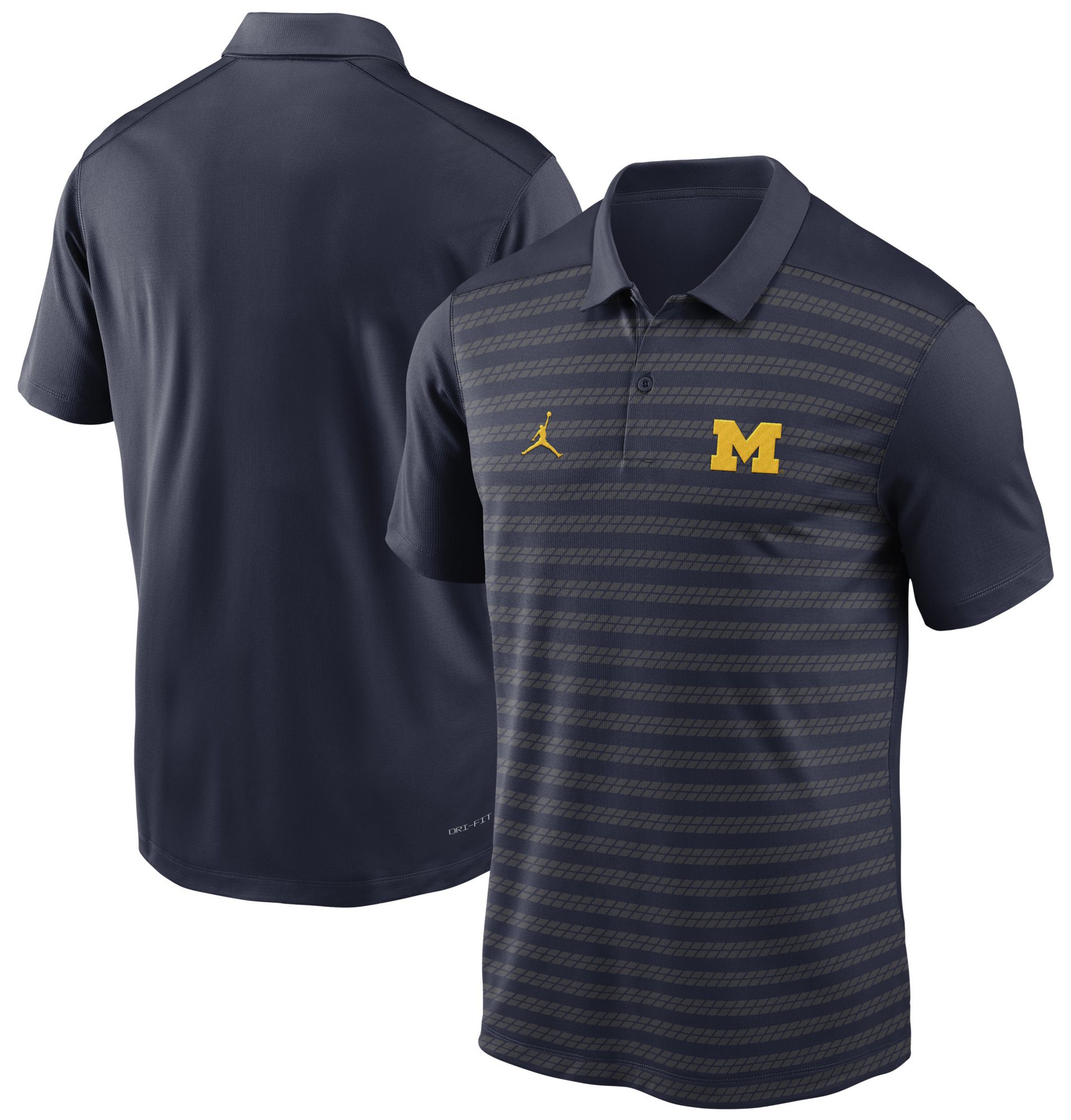Jordan Men's Michigan Wolverines Navy Dri-FIT Victory Polo product image