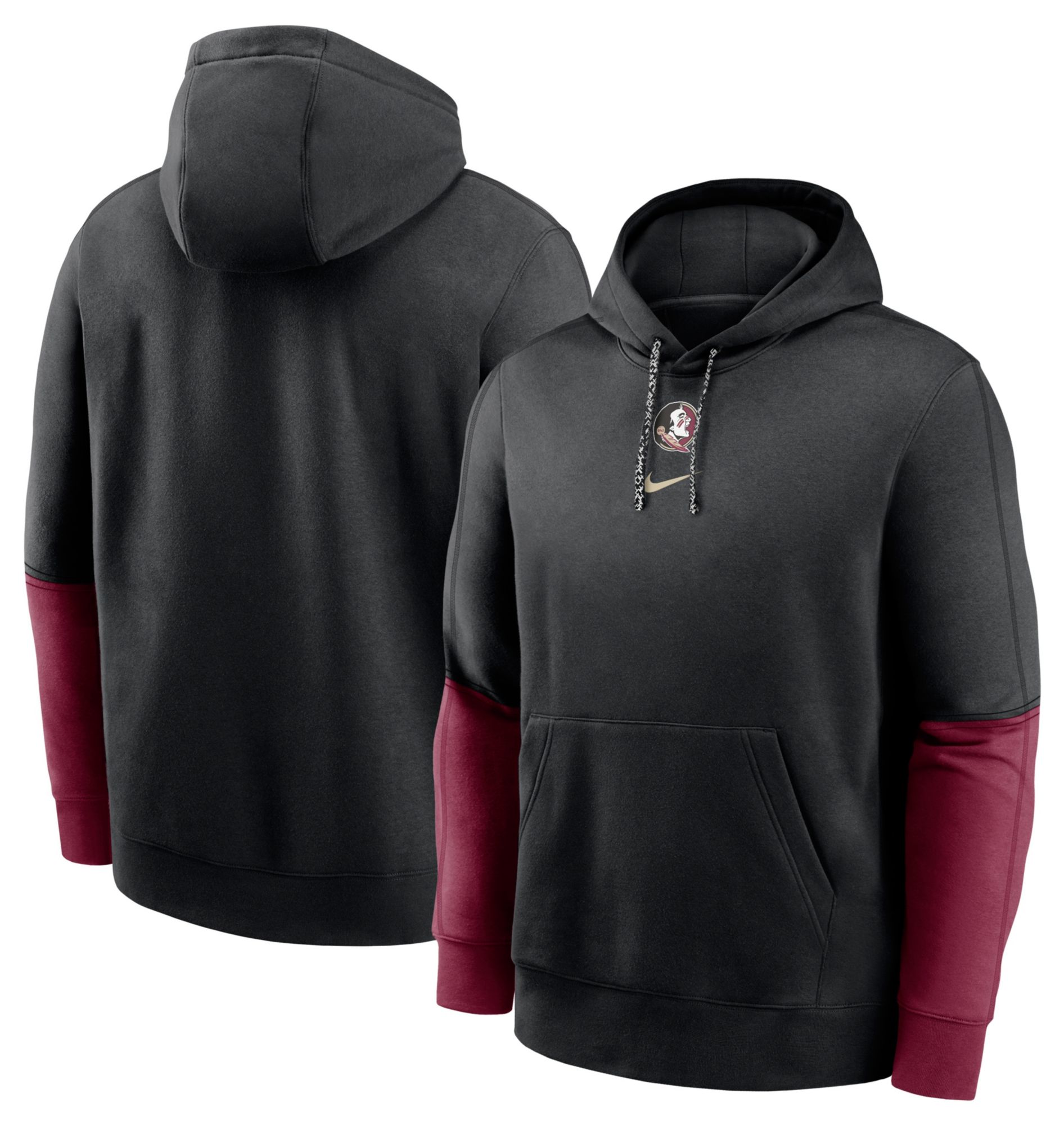 Nike Men's Florida State Seminoles Black Club Fleece Team Issue Sideline Player Pullover Hoodie product image