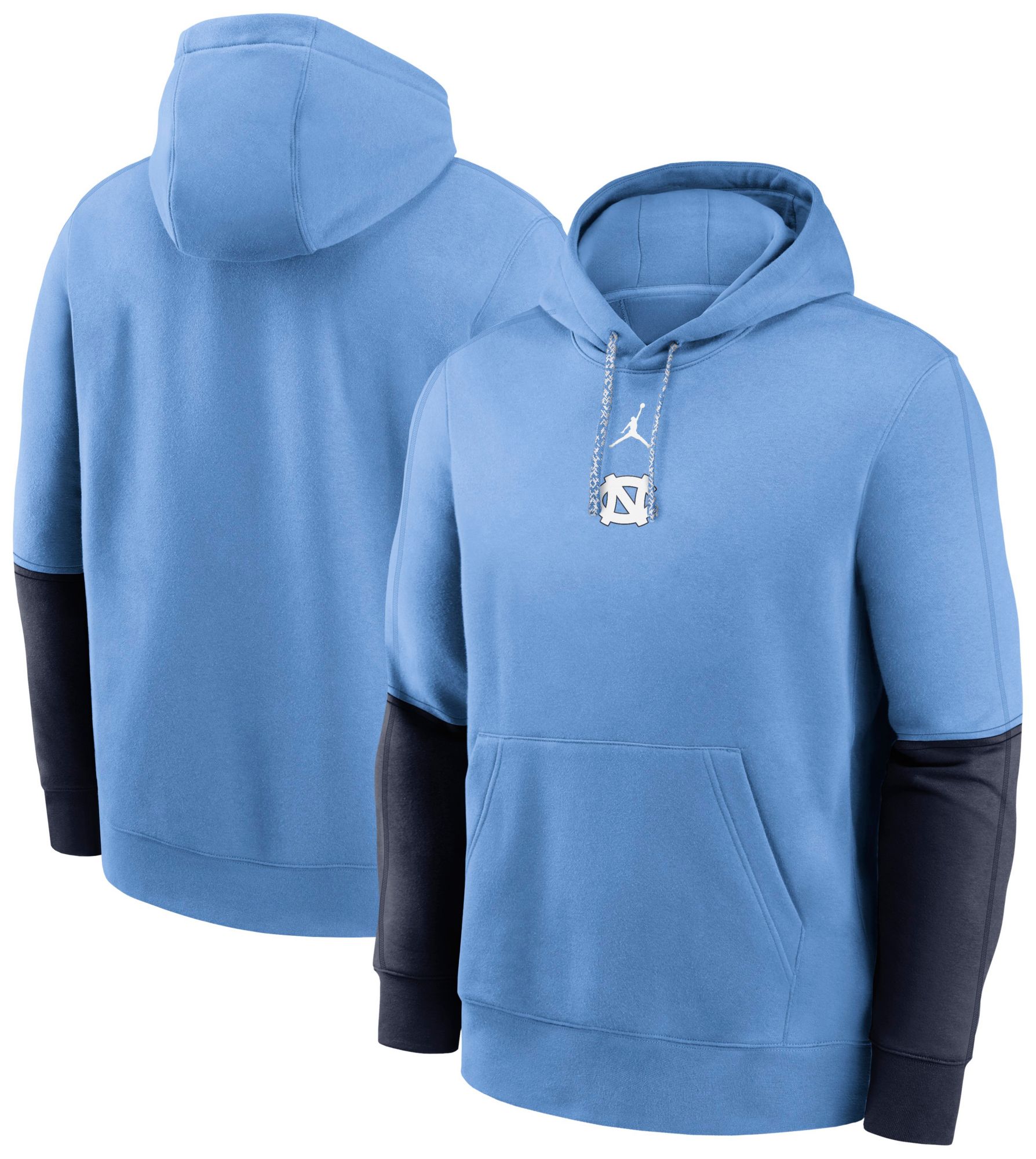 Jordan Men's North Carolina Tar Heels Carolina Blue Club Fleece Team Issue Sideline Player Pullover Hoodie product image