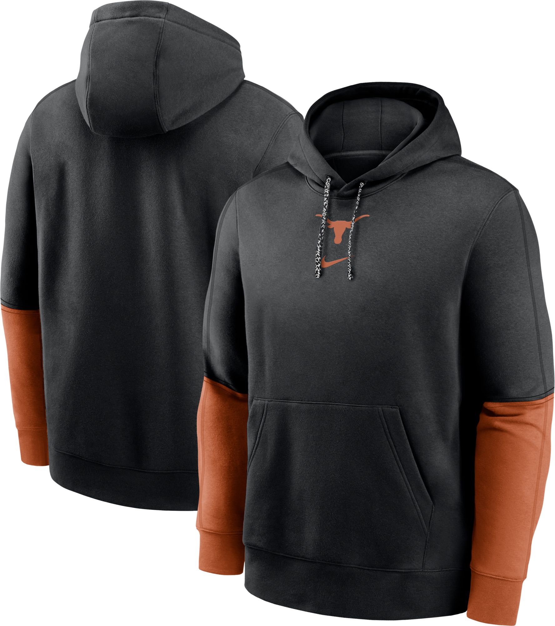 Nike Men's Texas Longhorns Black Club Fleece Team Issue Sideline Player Pullover Hoodie product image