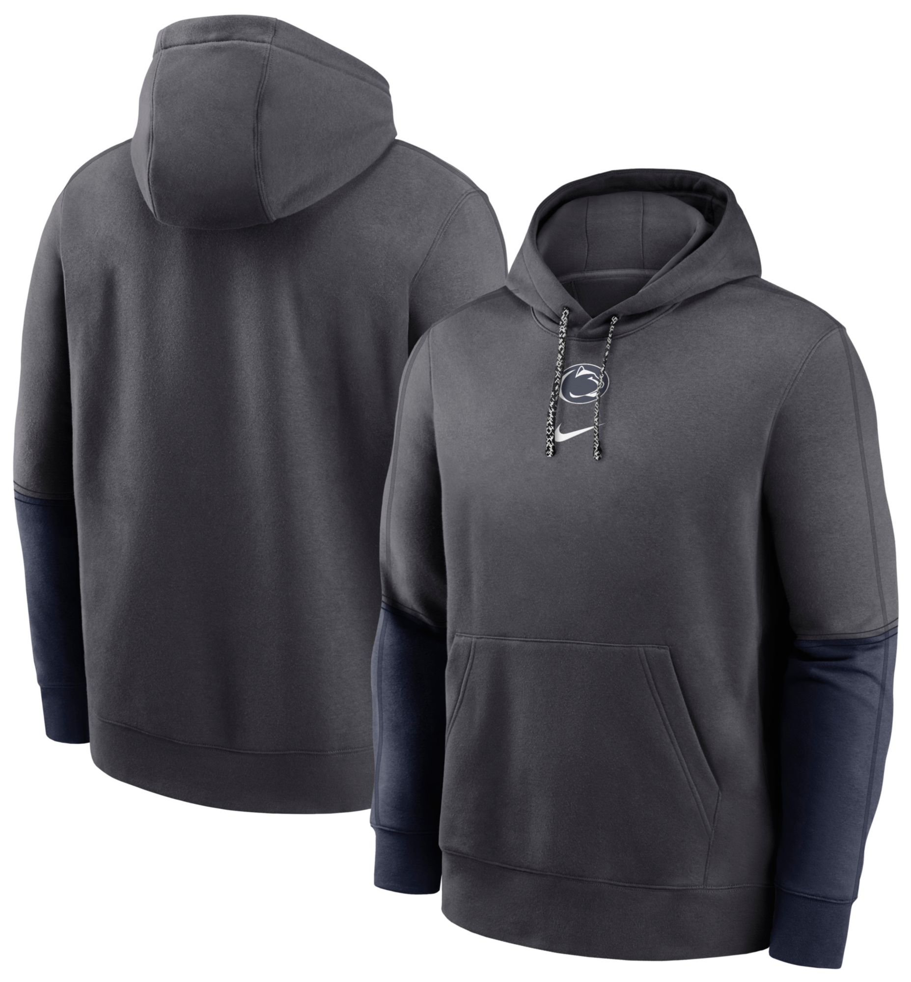 Nike Men's Penn State Nittany Lions Grey Club Fleece Team Issue Sideline Player Pullover Hoodie product image