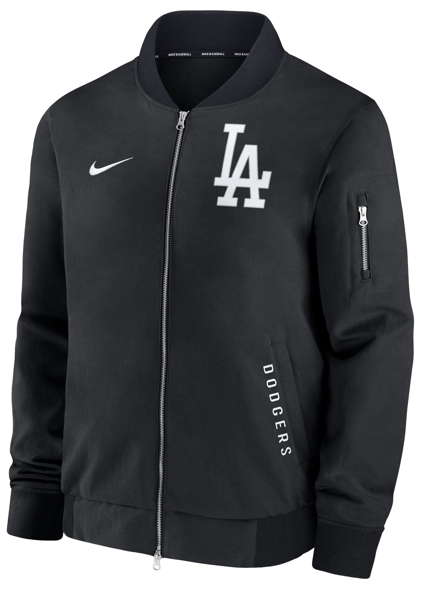 Nike Men's Los Angeles Dodgers Black Authentic Collection Bomber Jacket product image