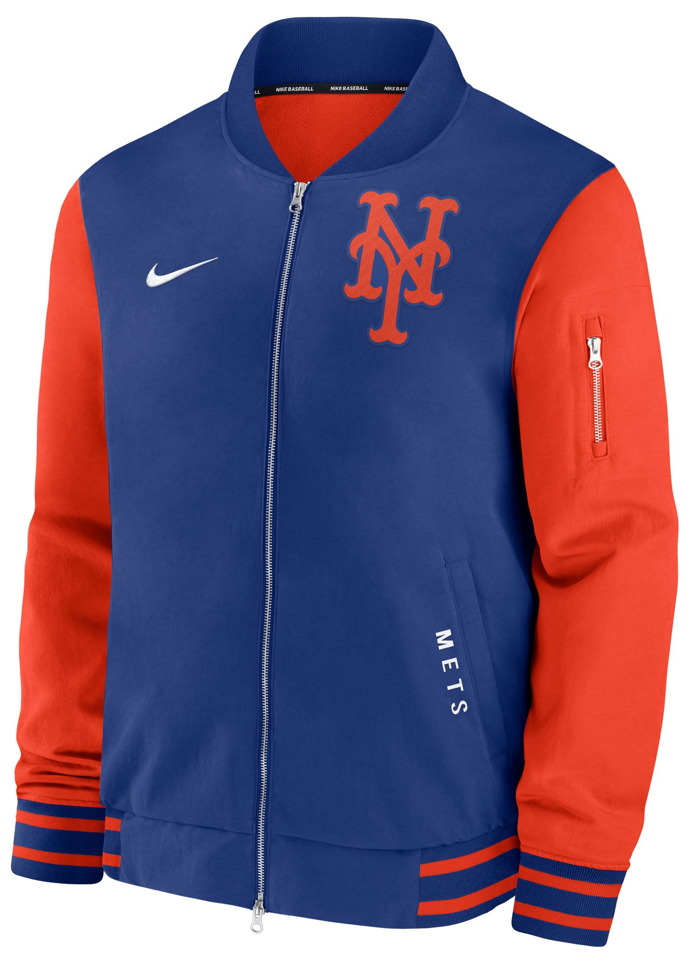 Nike Men's New York Mets Blue Authentic Collection Bomber Jacket product image