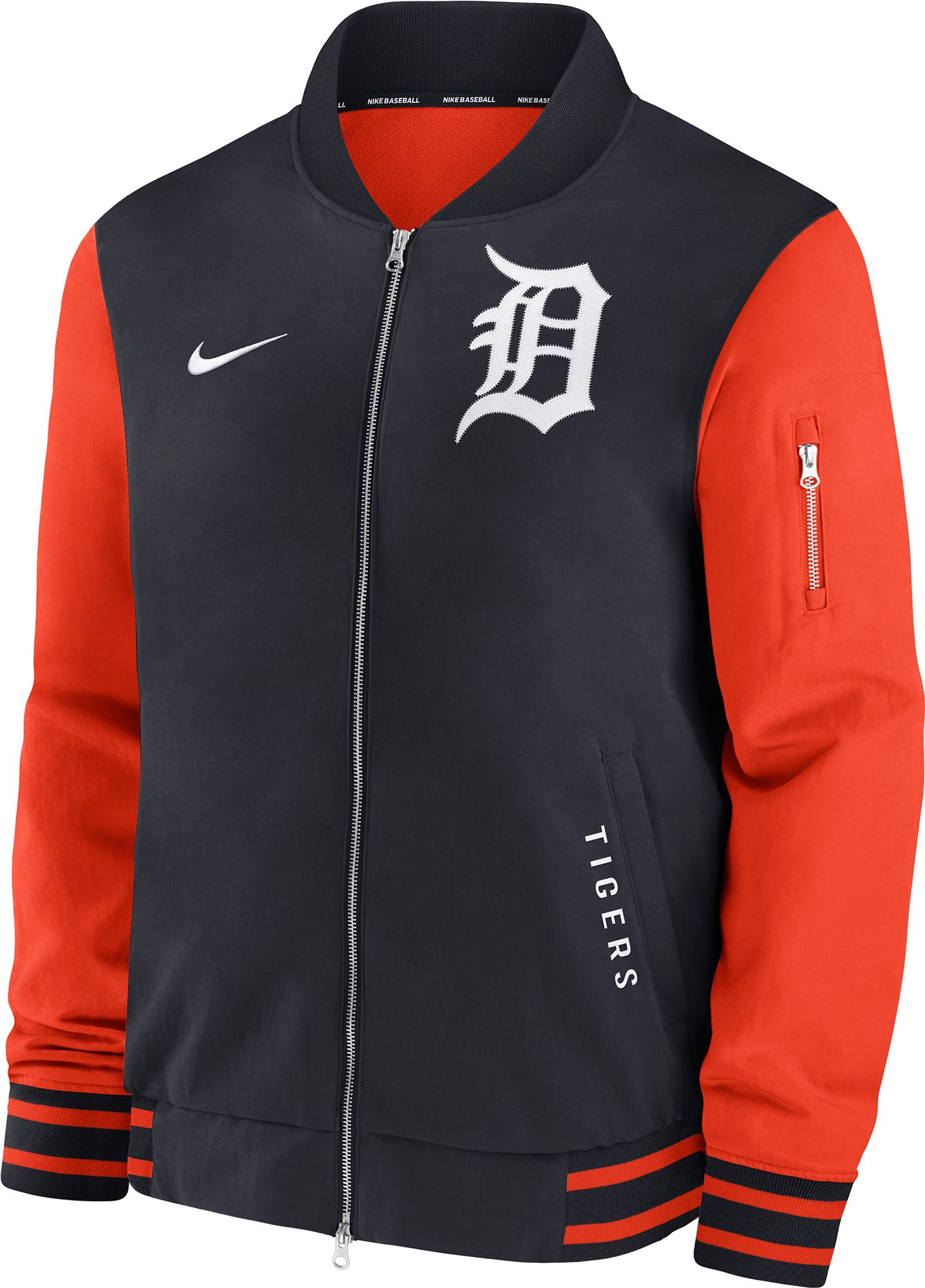 Nike Men's Detroit Tigers Blue Authentic Collection Bomber Jacket product image