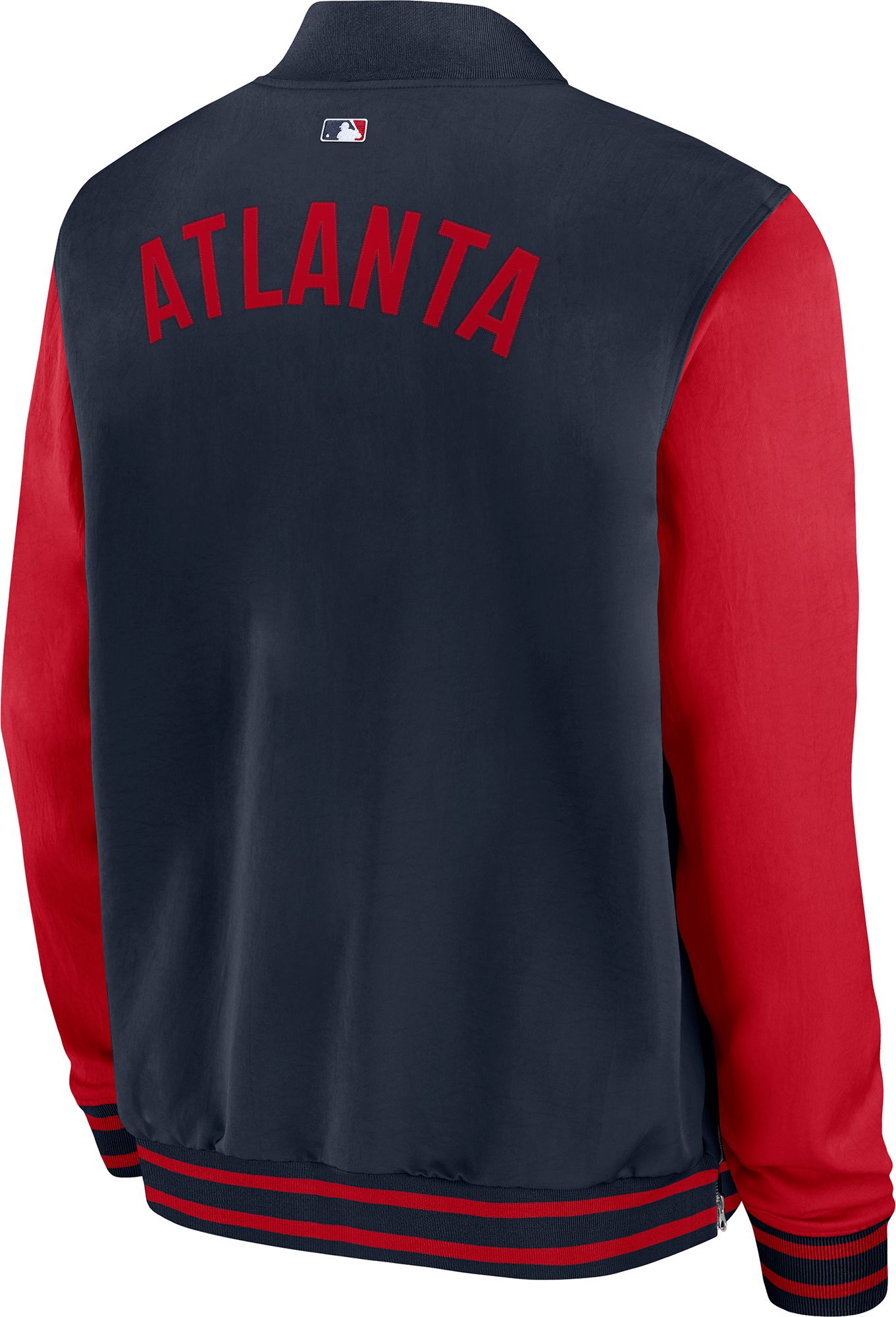 Nike Men's Atlanta Braves Blue Authentic Collection Bomber Jacket product image