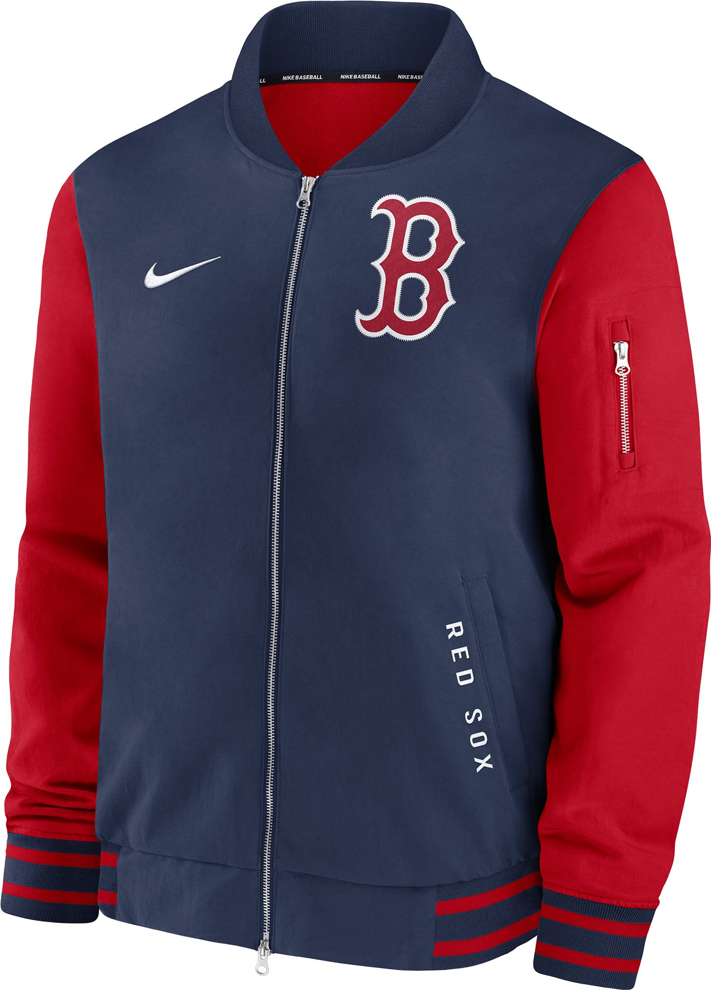 Nike Men's Boston Red Sox Navy Authentic Collection Bomber Jacket product image