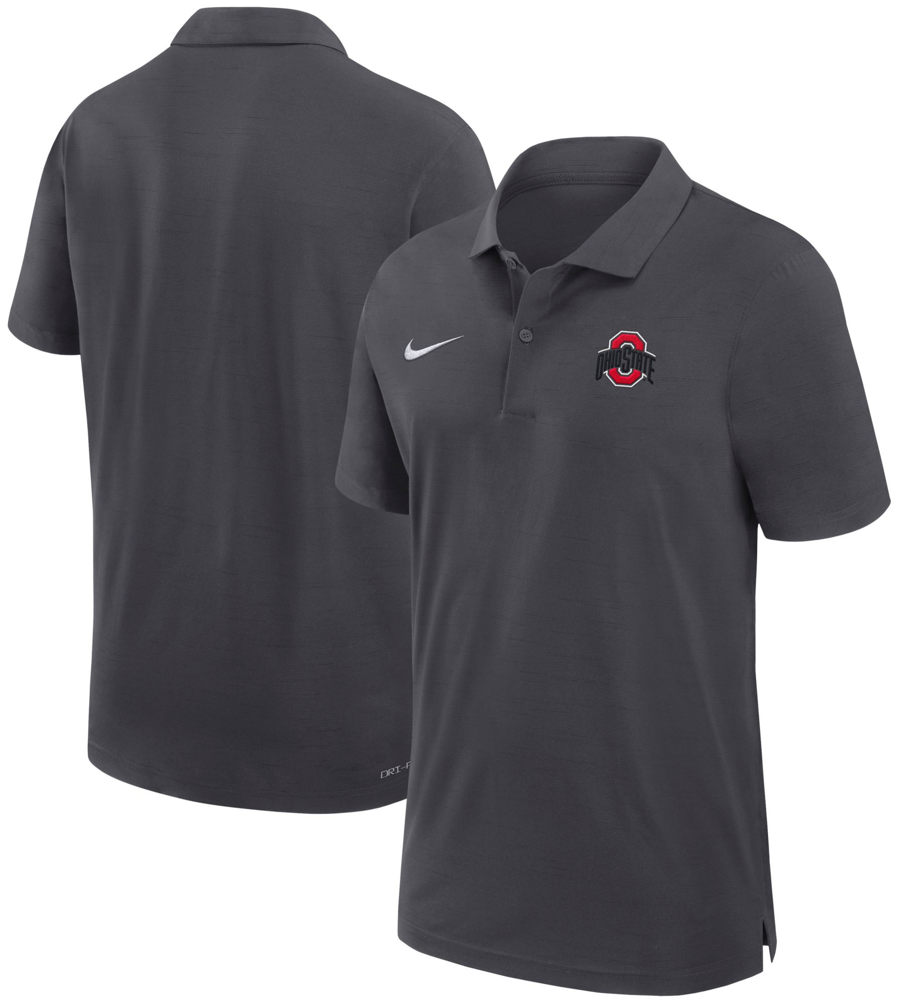 Nike Men's Ohio State Buckeyes Anthracite Dri-FIT Woven Polo product image