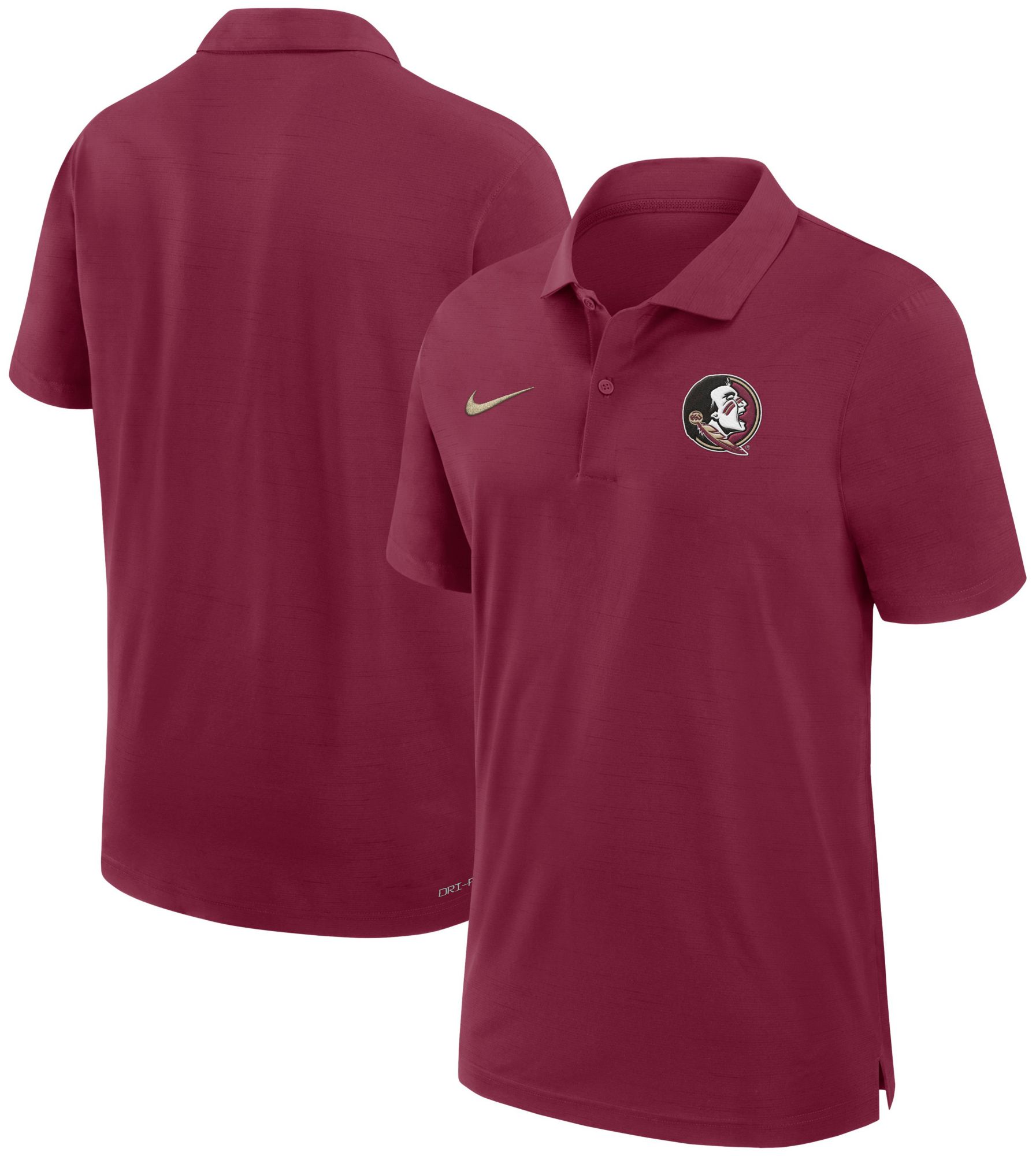 Nike Men's Florida State Seminoles Garnet Dri-FIT Woven Polo product image