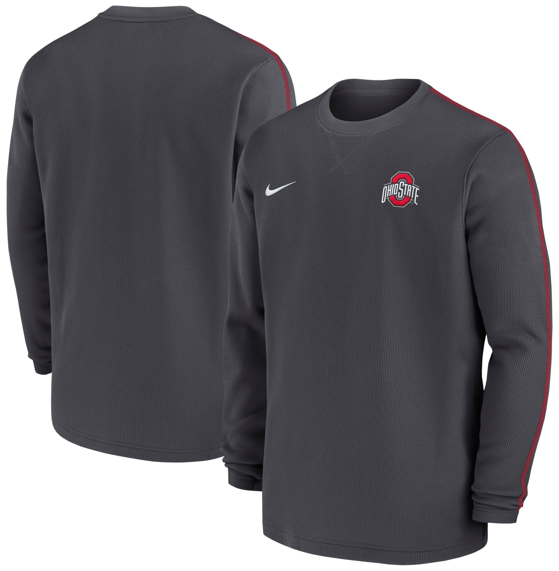 Nike Men's Ohio State Buckeyes Grey UV Coach Long Sleeve T-Shirt product image