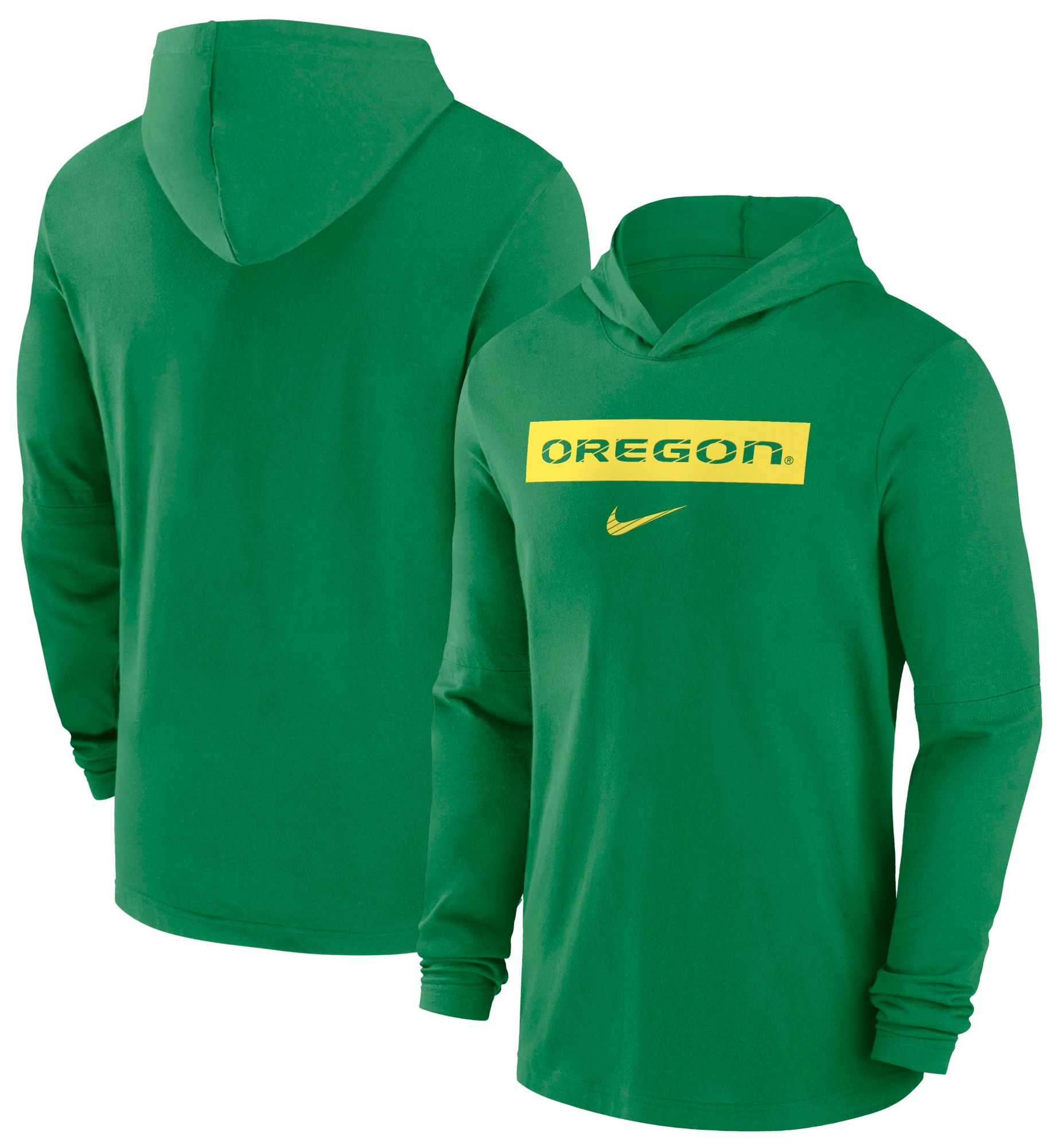 Nike Men's Oregon Ducks Green Dri-FIT Lightweight Hooded Long Sleeve T-Shirt product image