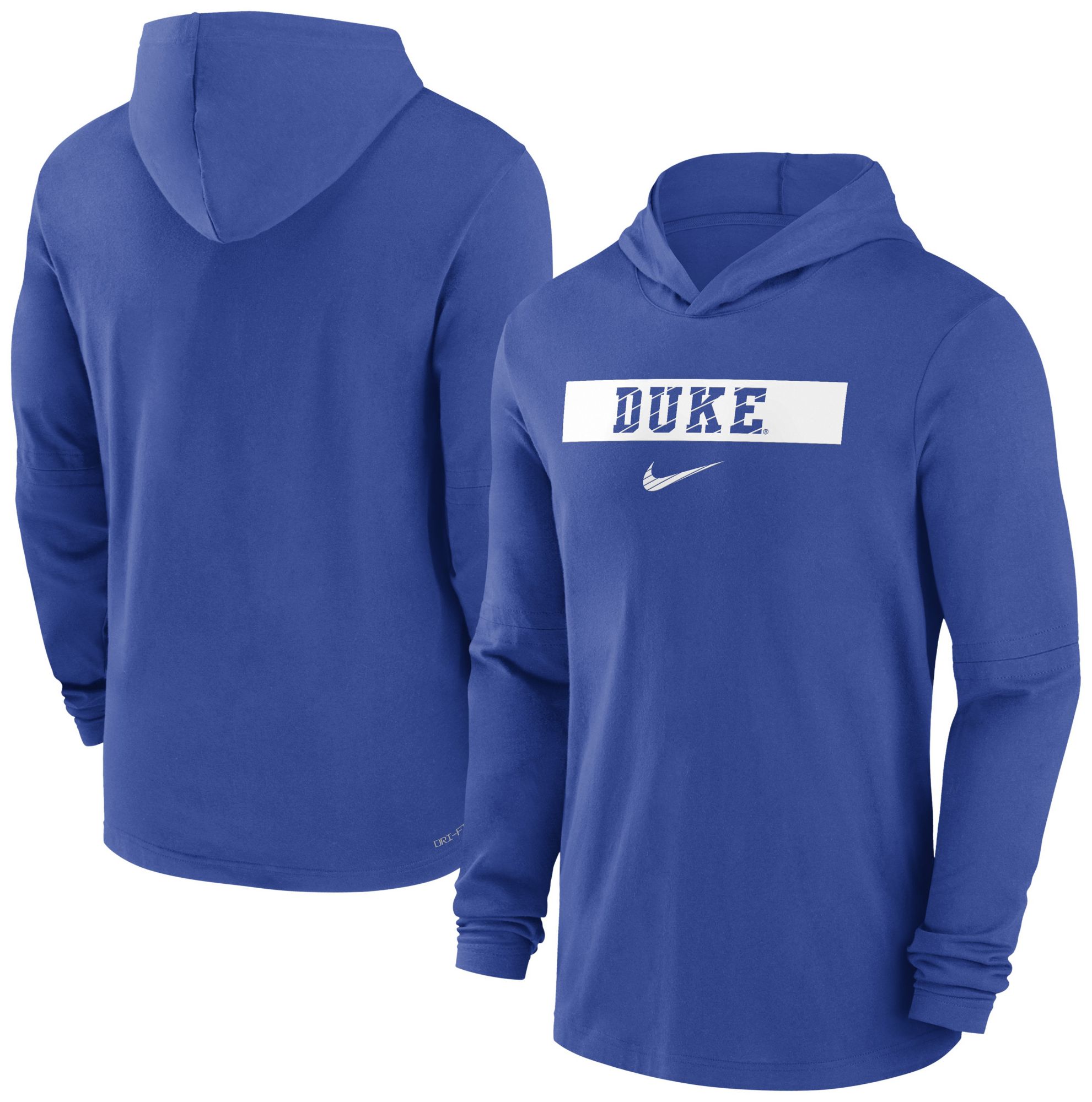 Nike Men's Duke Blue Devils Duke Blue Dri-FIT Lightweight Hooded Long Sleeve T-Shirt product image