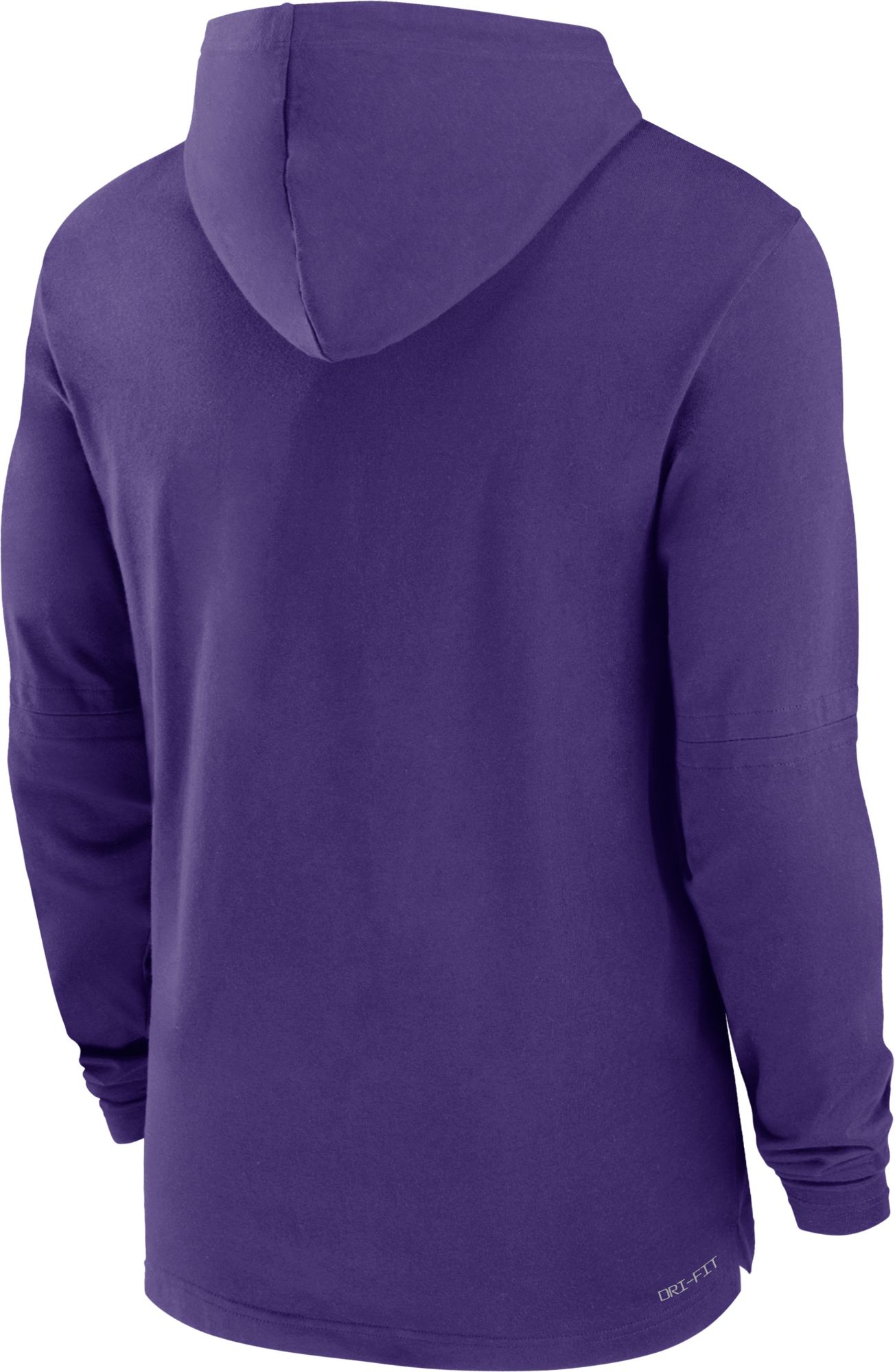 Nike Men's LSU Tigers Purple Dri-FIT Lightweight Hooded Long Sleeve T-Shirt product image