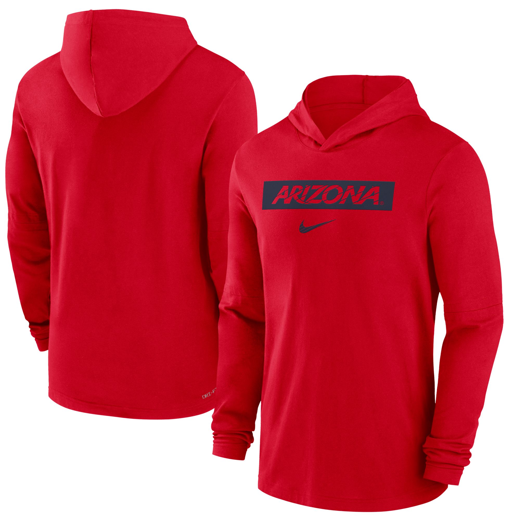 Nike Men's Arizona Wildcats Cardinal Dri-FIT Lightweight Hooded Long Sleeve T-Shirt product image