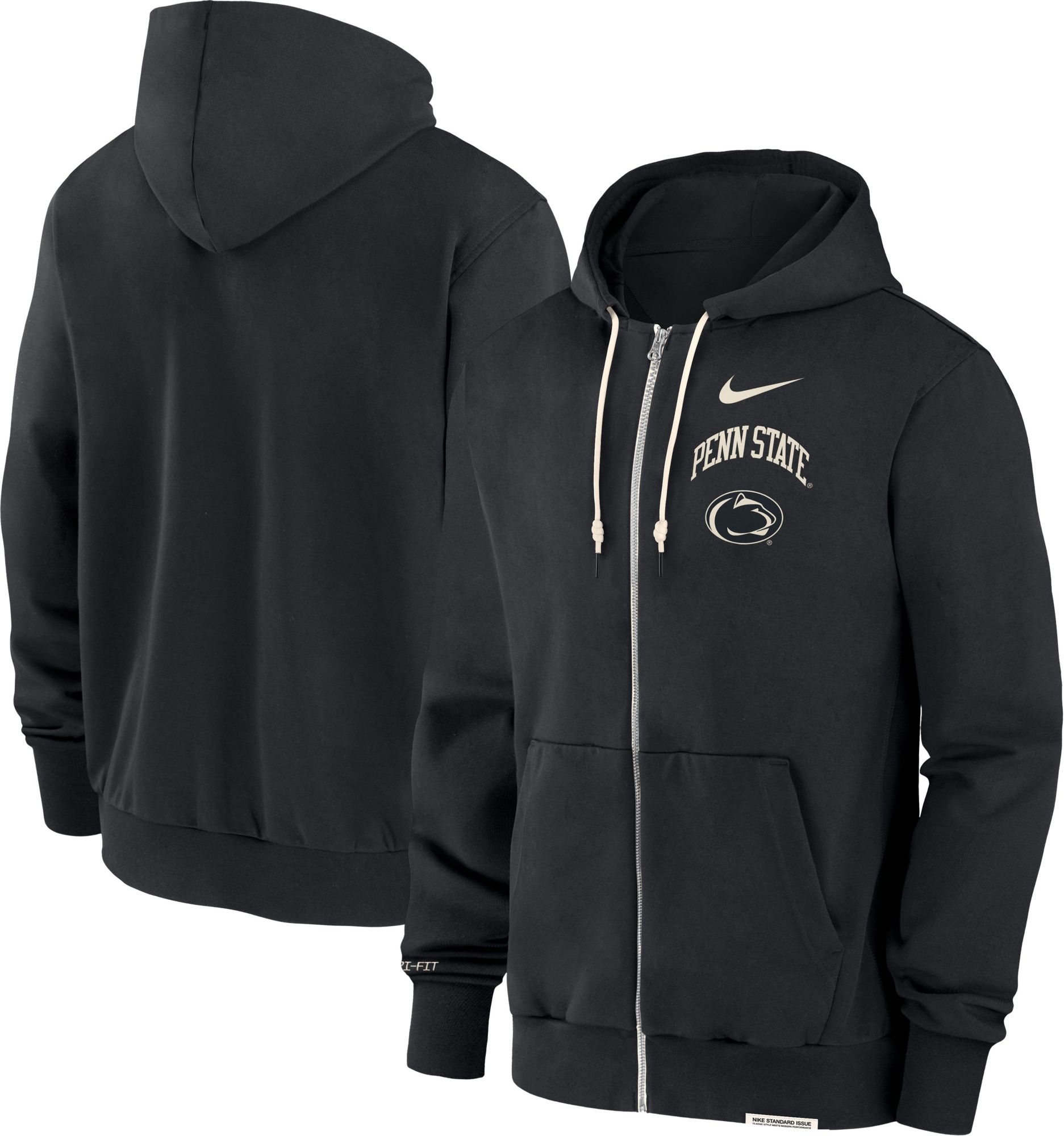 Nike Men's Penn State Nittany Lions Black Travel Full-Zip Hoodie product image