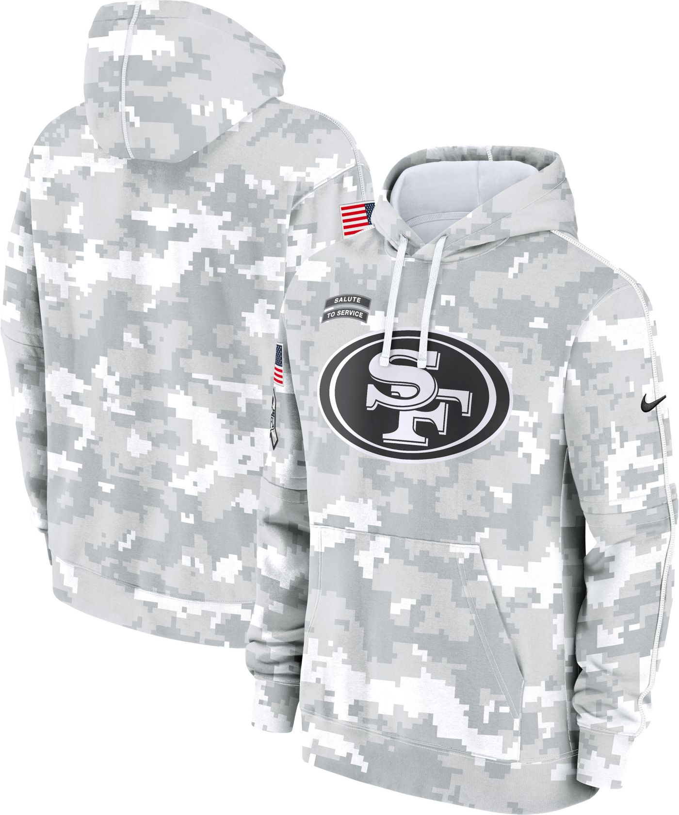 Nike Men s San Francisco 49ers Salute to Service 2024 Arctic Camo Pullover Hoodie Dick s Sporting Goods