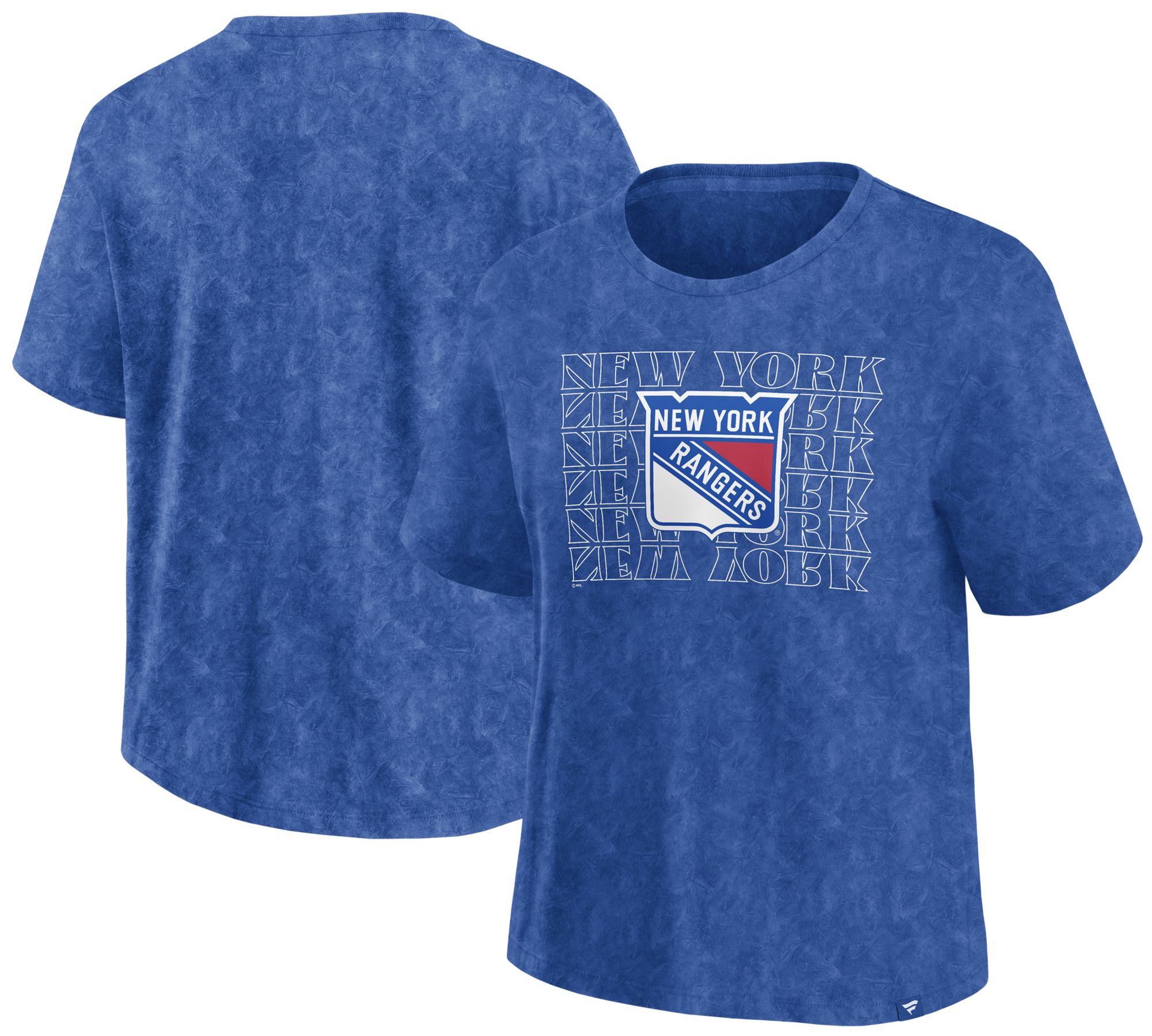 NHL Women's New York Rangers 2024-2025 Faded Wash Blue T-Shirt product image