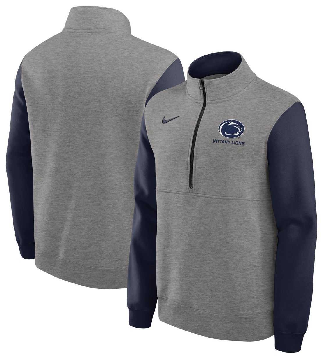 Nike Men's Penn State Nittany Lions Dark Grey Heather Club Fleece Half-Zip product image
