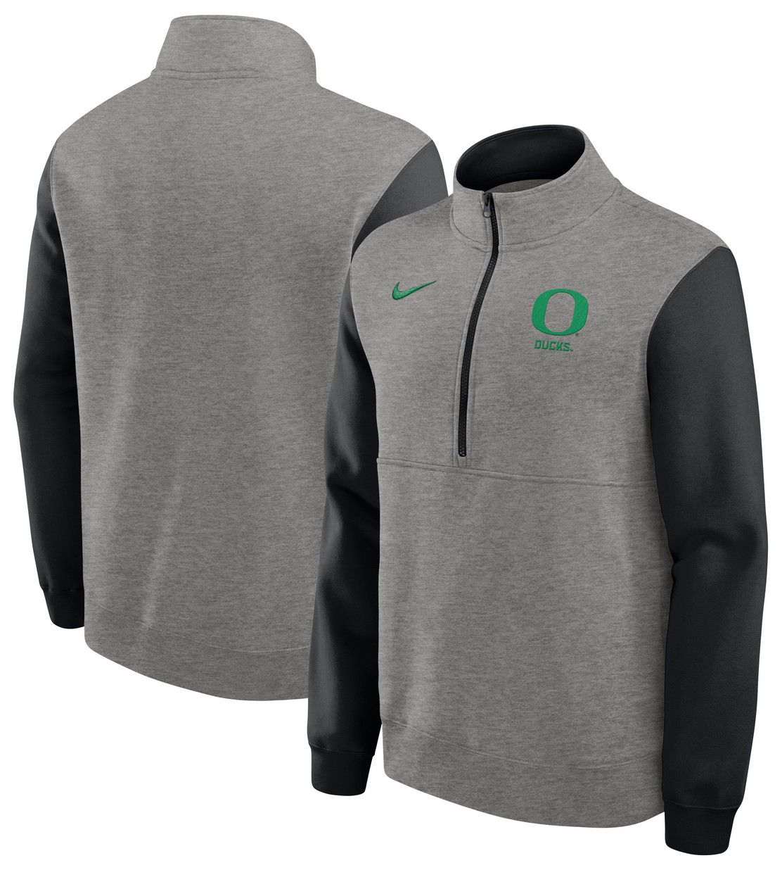 Nike Men's Oregon Ducks Dark Grey Heather Club Fleece Half-Zip product image