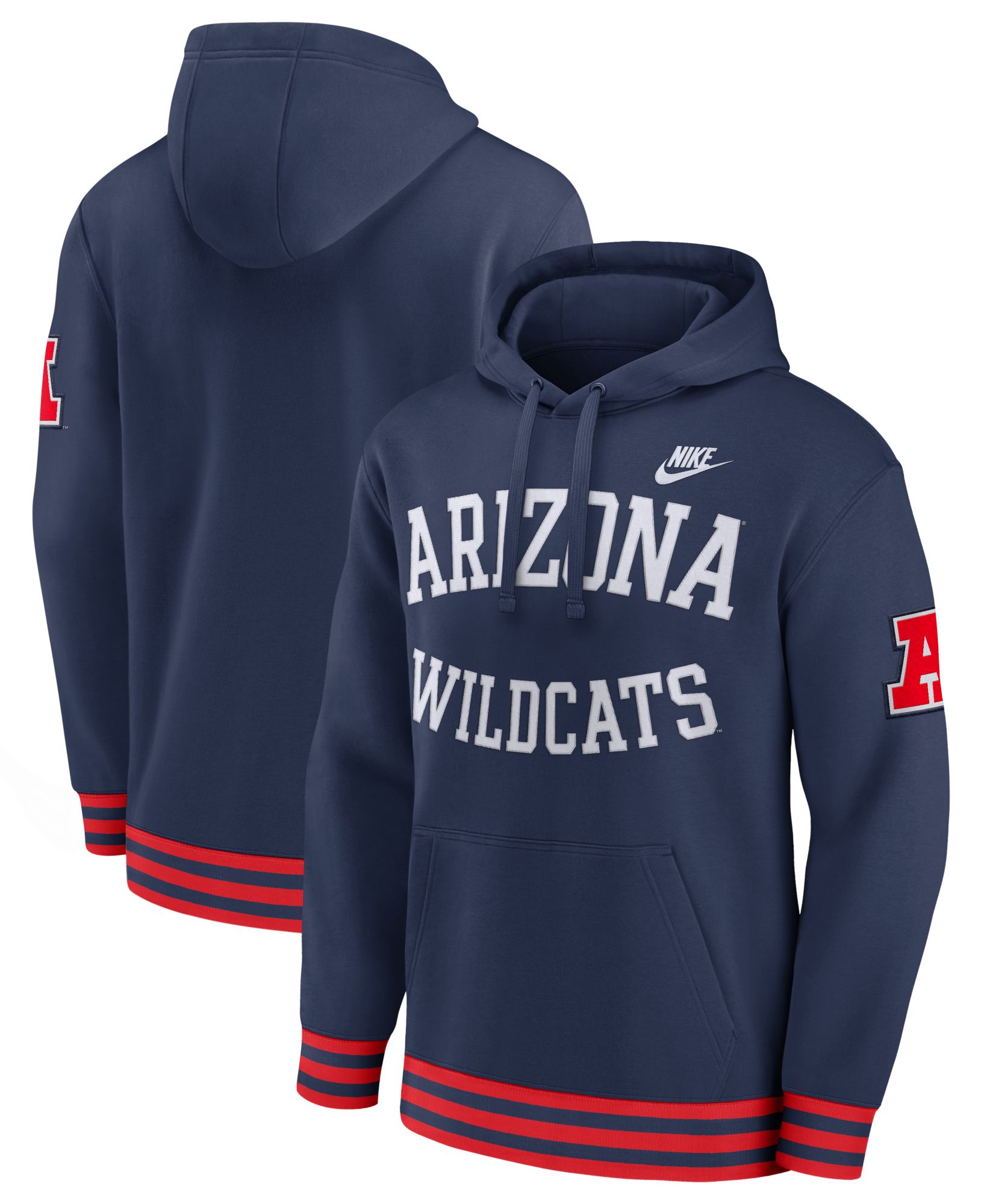 Nike Men's Arizona Wildcats Navy Club Fleece Retro Pullover Hoodie product image