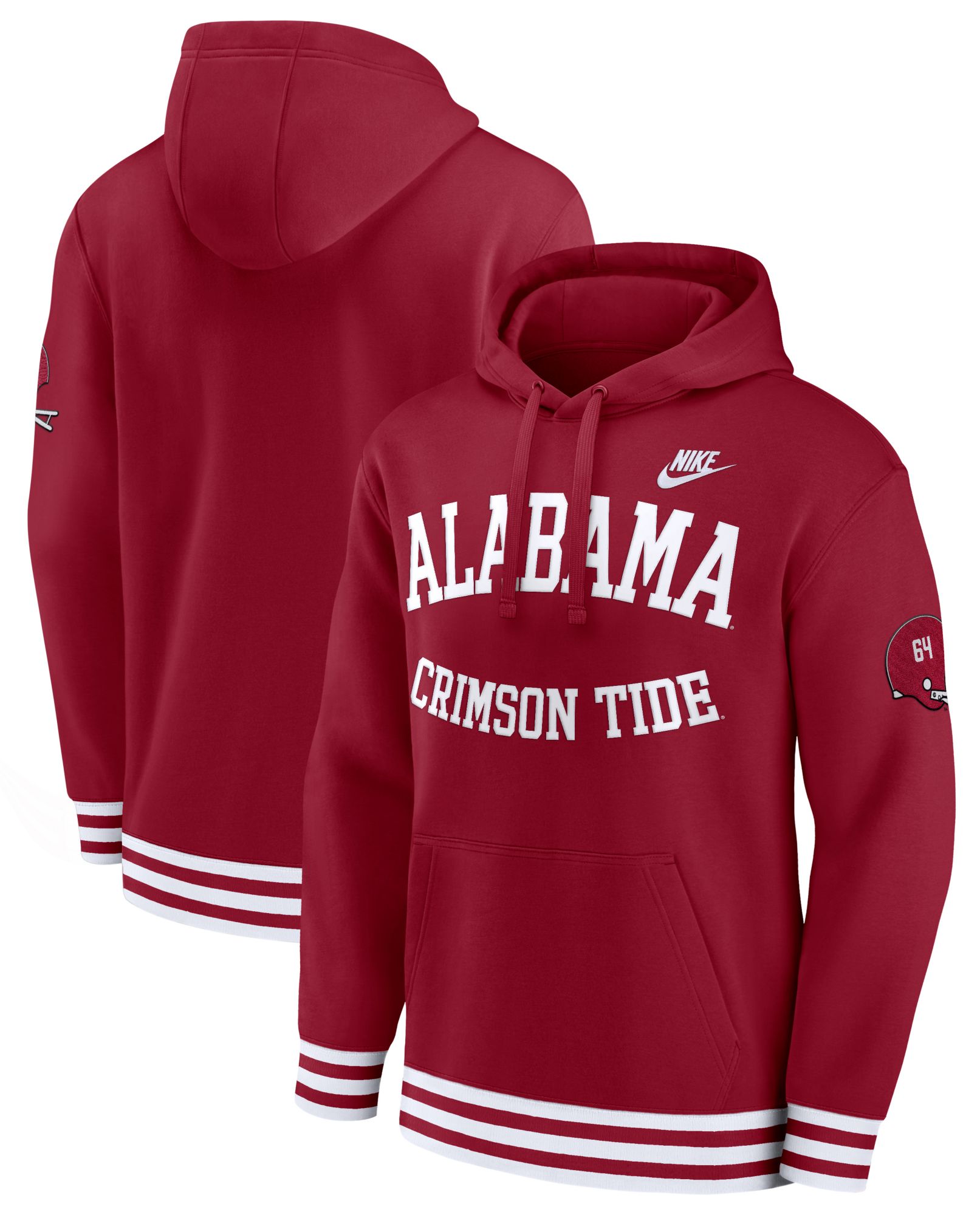 Nike Men's Alabama Crimson Tide Crimson Club Fleece Retro Pullover Hoodie product image