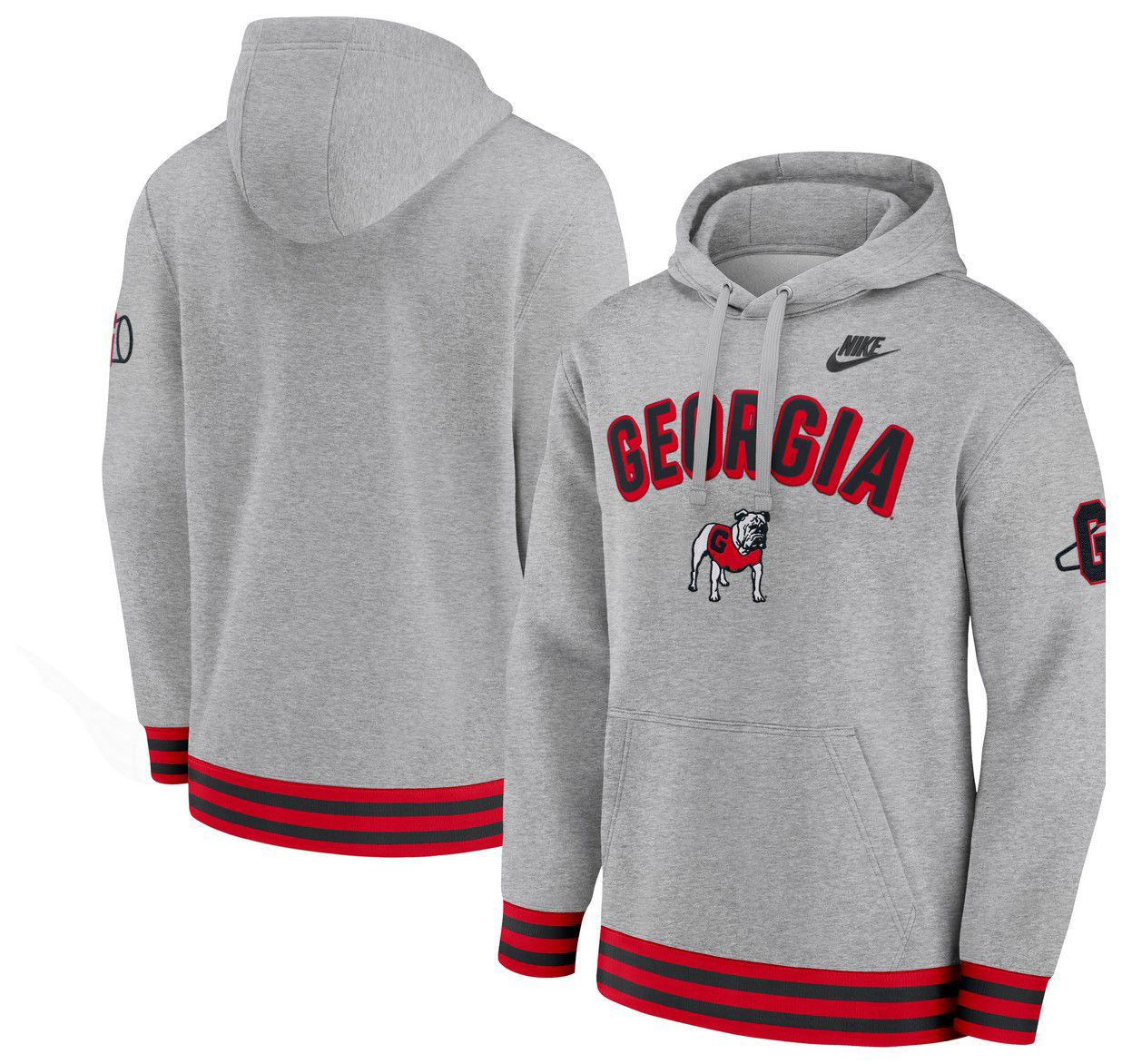 Nike Men's Georgia Bulldogs Dark Grey Heather Legacy Retro Hoodie product image