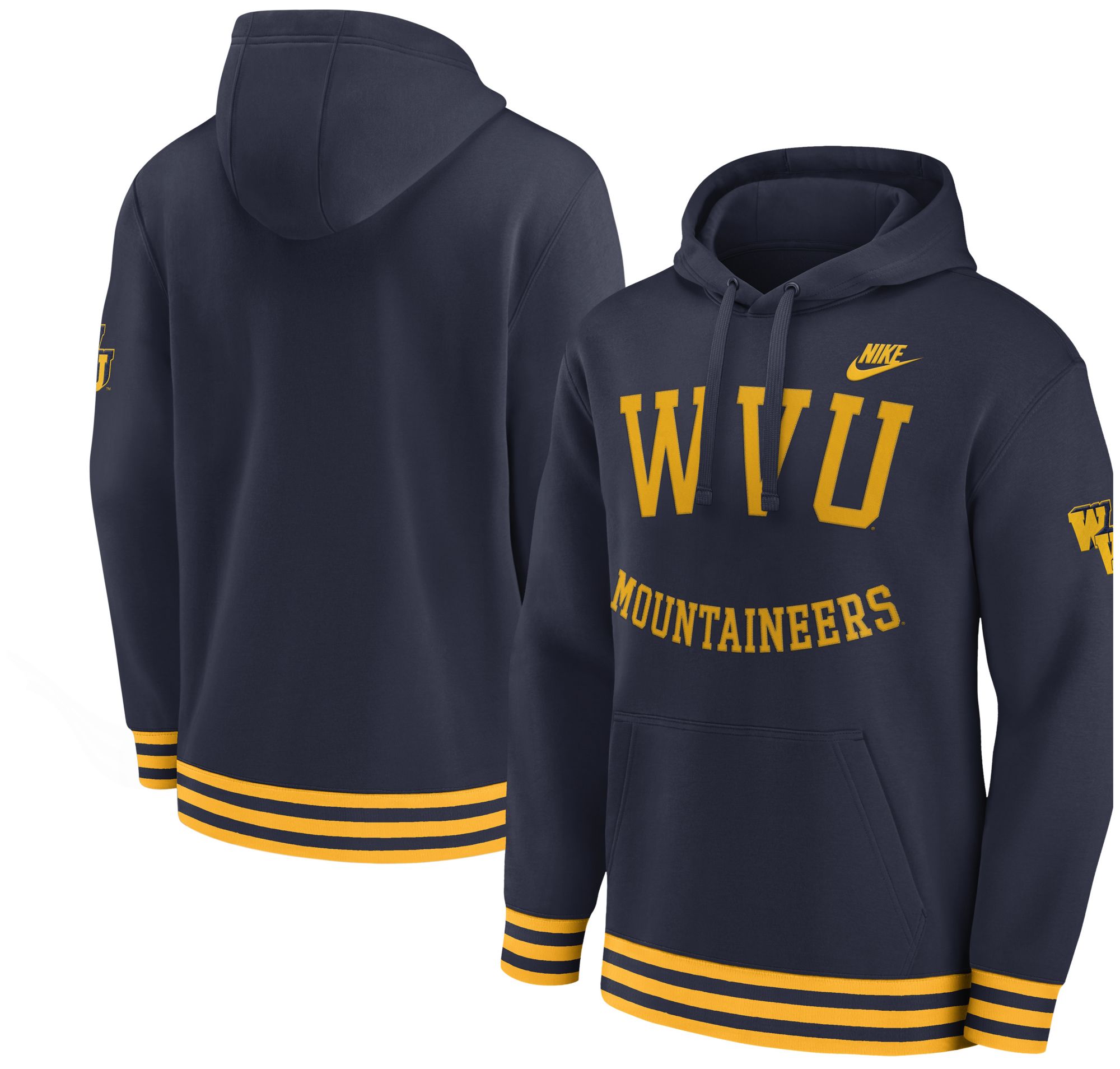 Nike Men's West Virginia Mountaineers College Navy Retro Hoodie product image