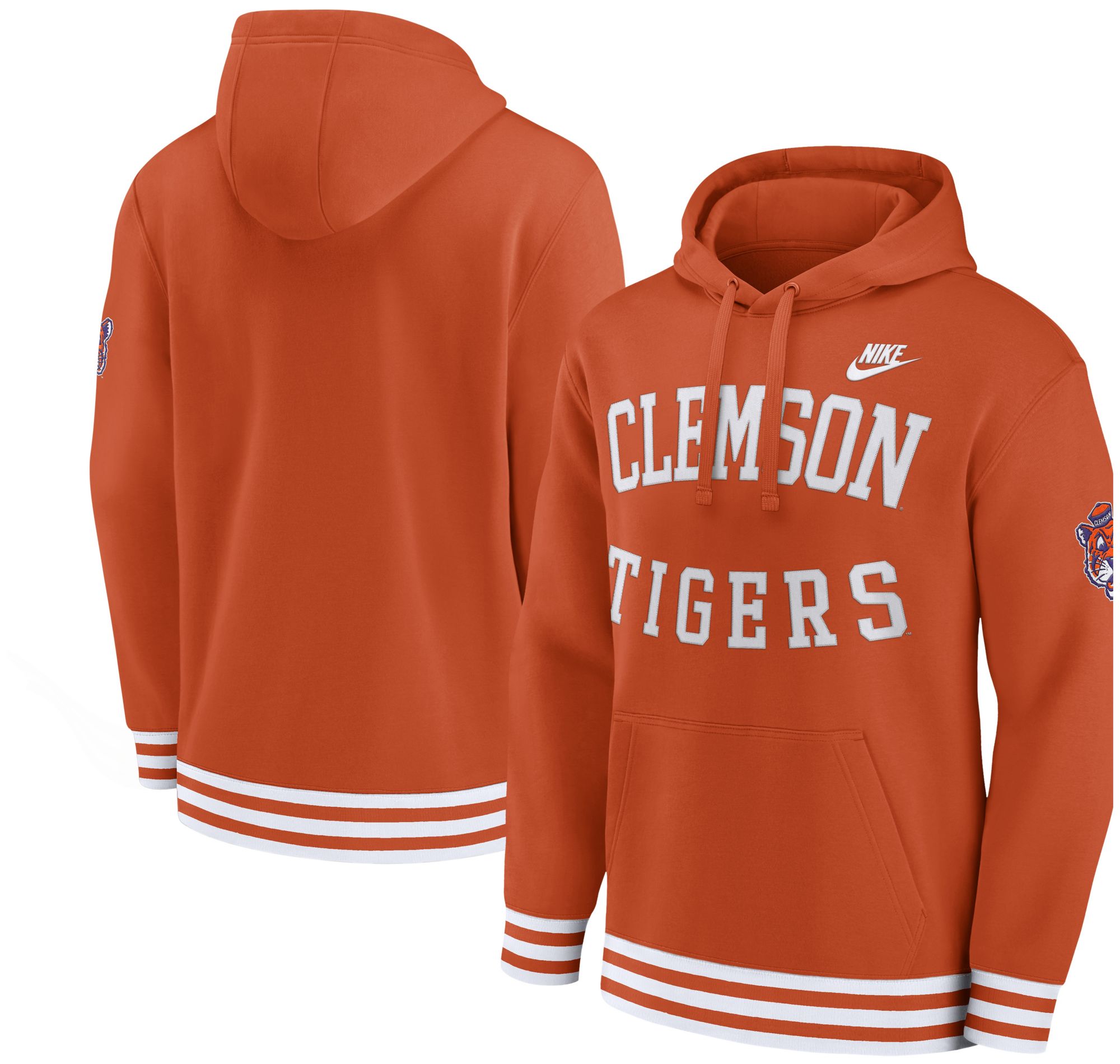 Nike Men's Clemson Tigers University Orange Retro Hoodie product image