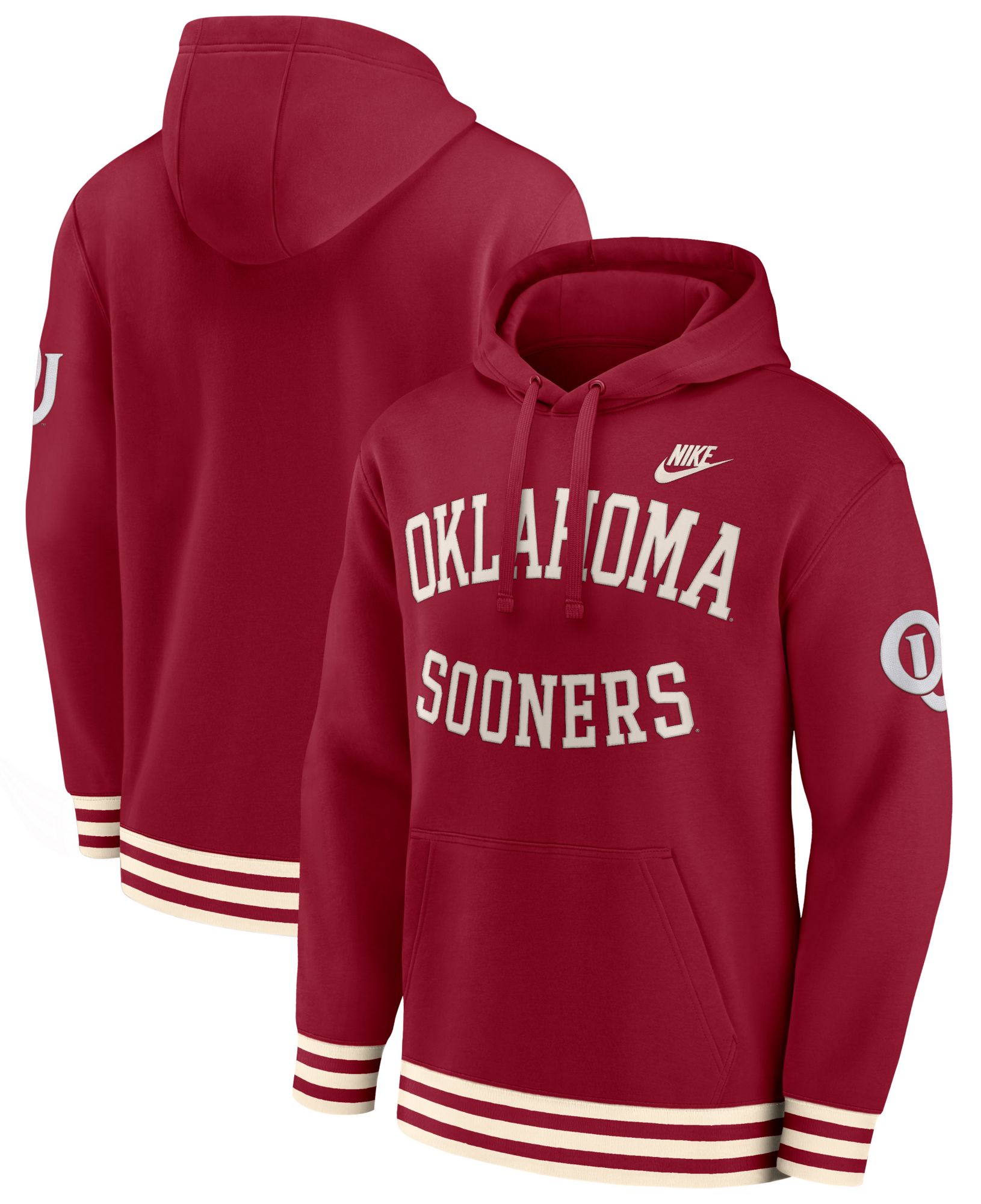 Nike Men's Oklahoma Sooners Crimson Club Fleece Retro Pullover Hoodie product image