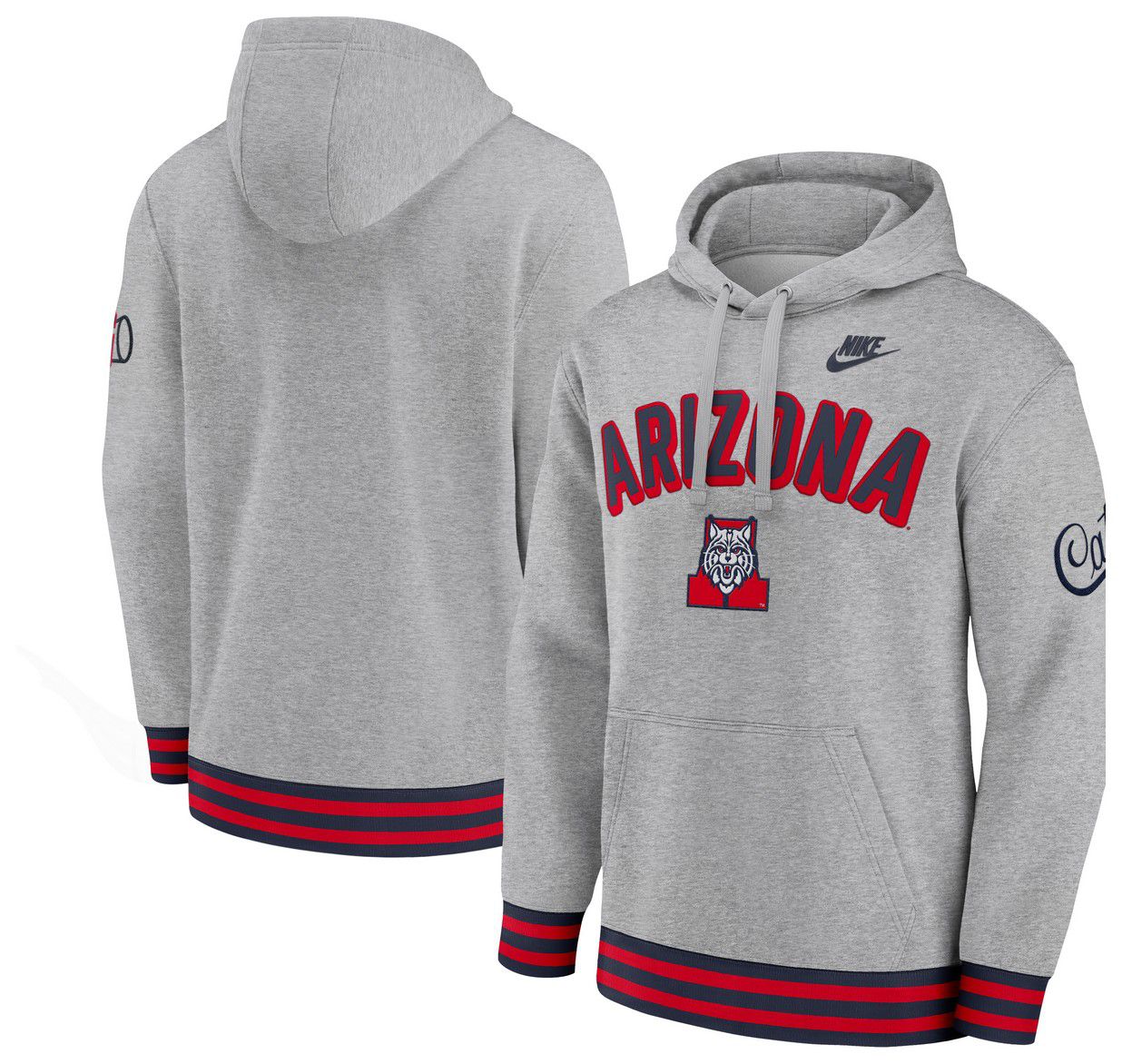 Nike Men's Arizona Wildcats Dark Grey Heather Legacy Retro Hoodie product image